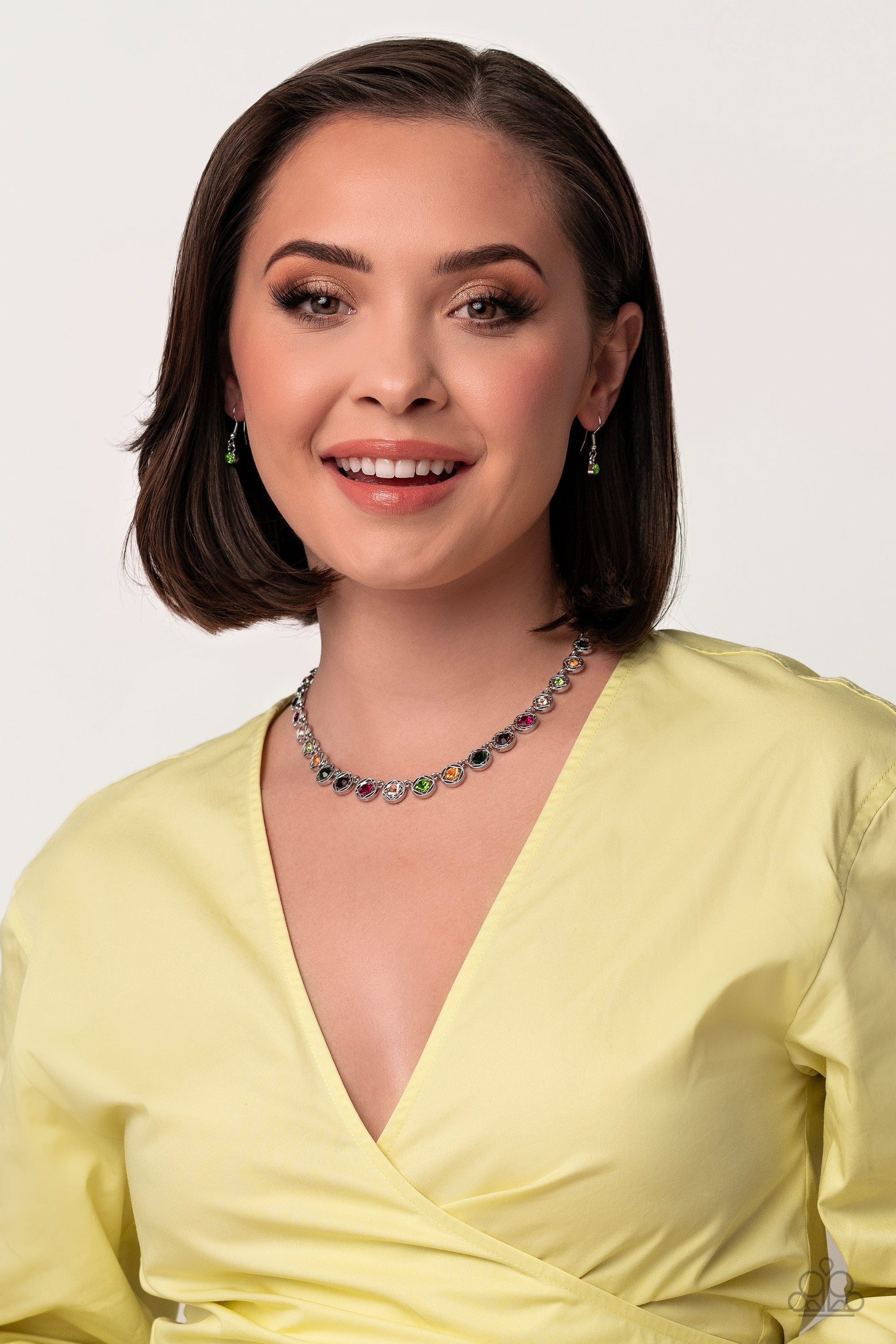 Kaleidoscope Charm - Multi Paparazzi Accessories Necklace $5 Jewelry with Janet Morgan Necklaces