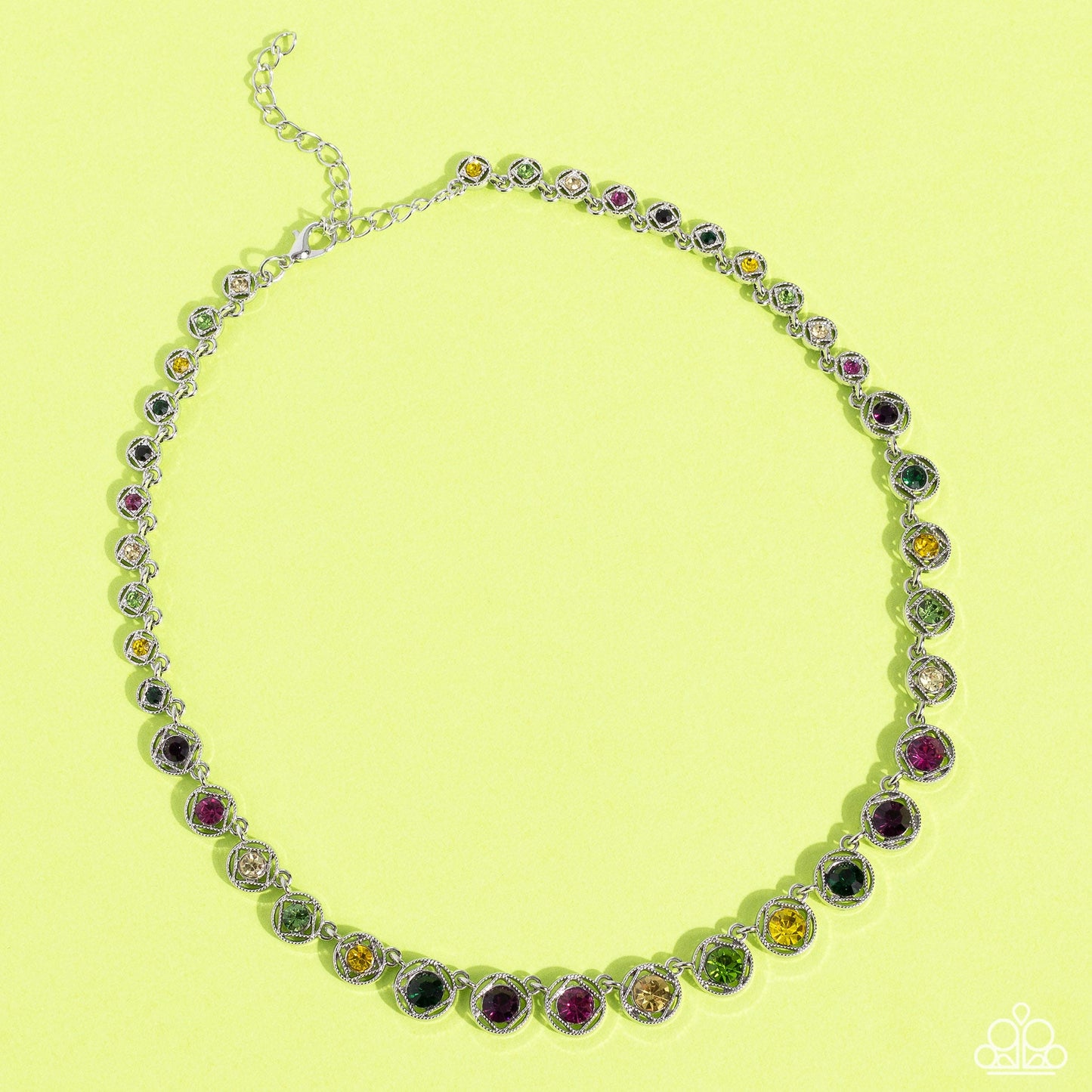 Kaleidoscope Charm - Multi Paparazzi Accessories Necklace $5 Jewelry with Janet Morgan Necklaces