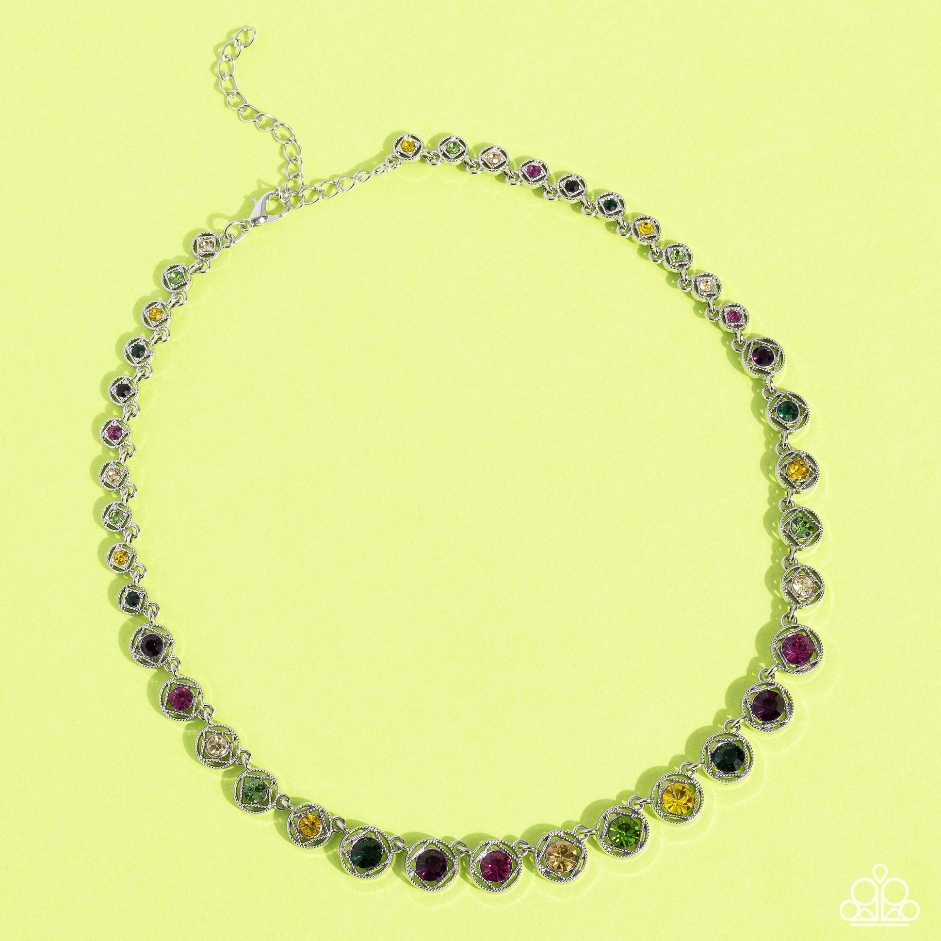 Kaleidoscope Charm - Multi Paparazzi Accessories Necklace $5 Jewelry with Janet Morgan Necklaces