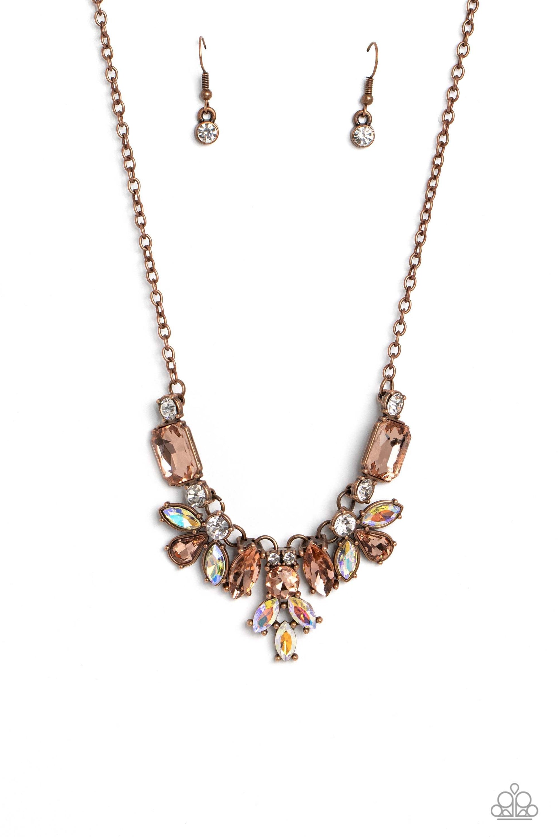 Prima Donna Dazzle - Copper Paparazzi Necklace $5 Jewelry with Janet Morgan Necklace