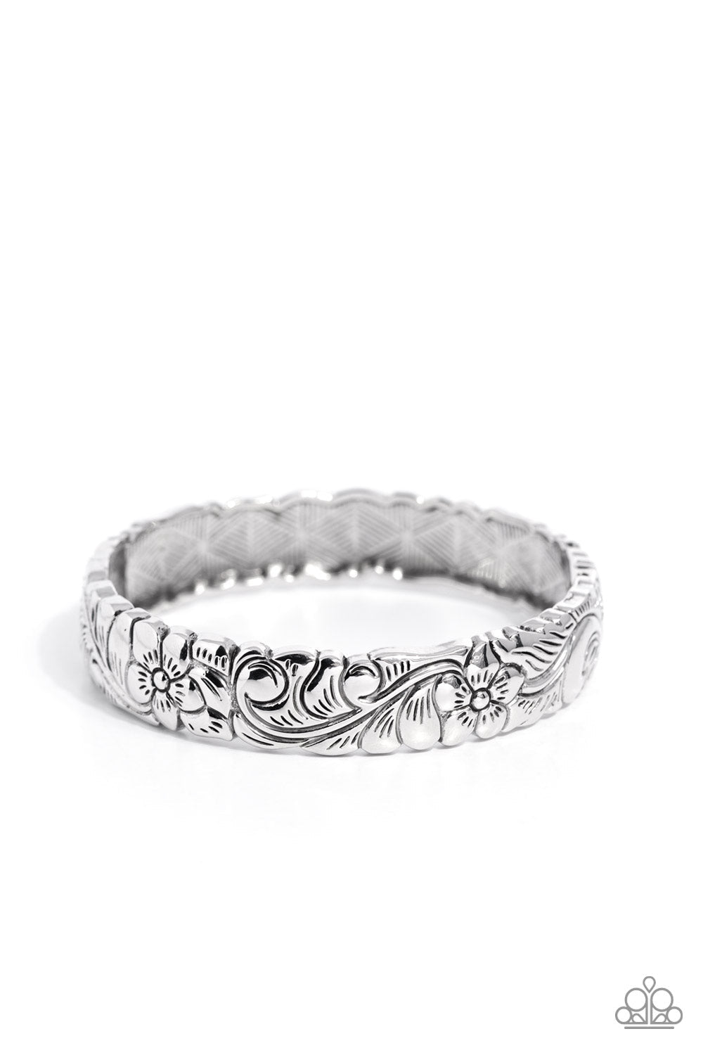 Grounded Grace - Silver Paparazzi Hinge Bracelet $5 Jewelry with Janet Morgan Bracelets