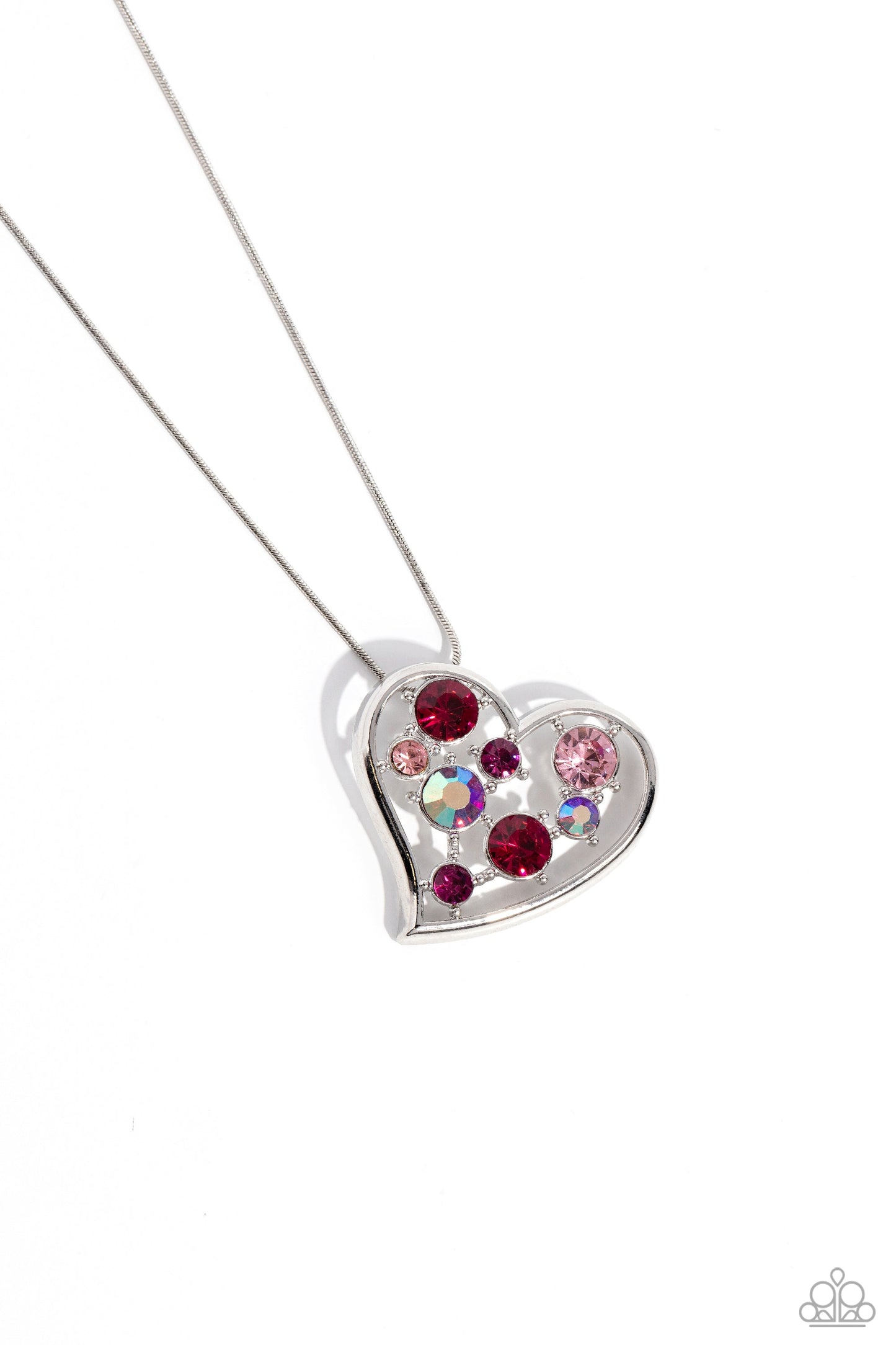 Romantic Recognition - Pink Paparazzi Heart Necklace $5 Jewelry with Janet Morgan Necklaces