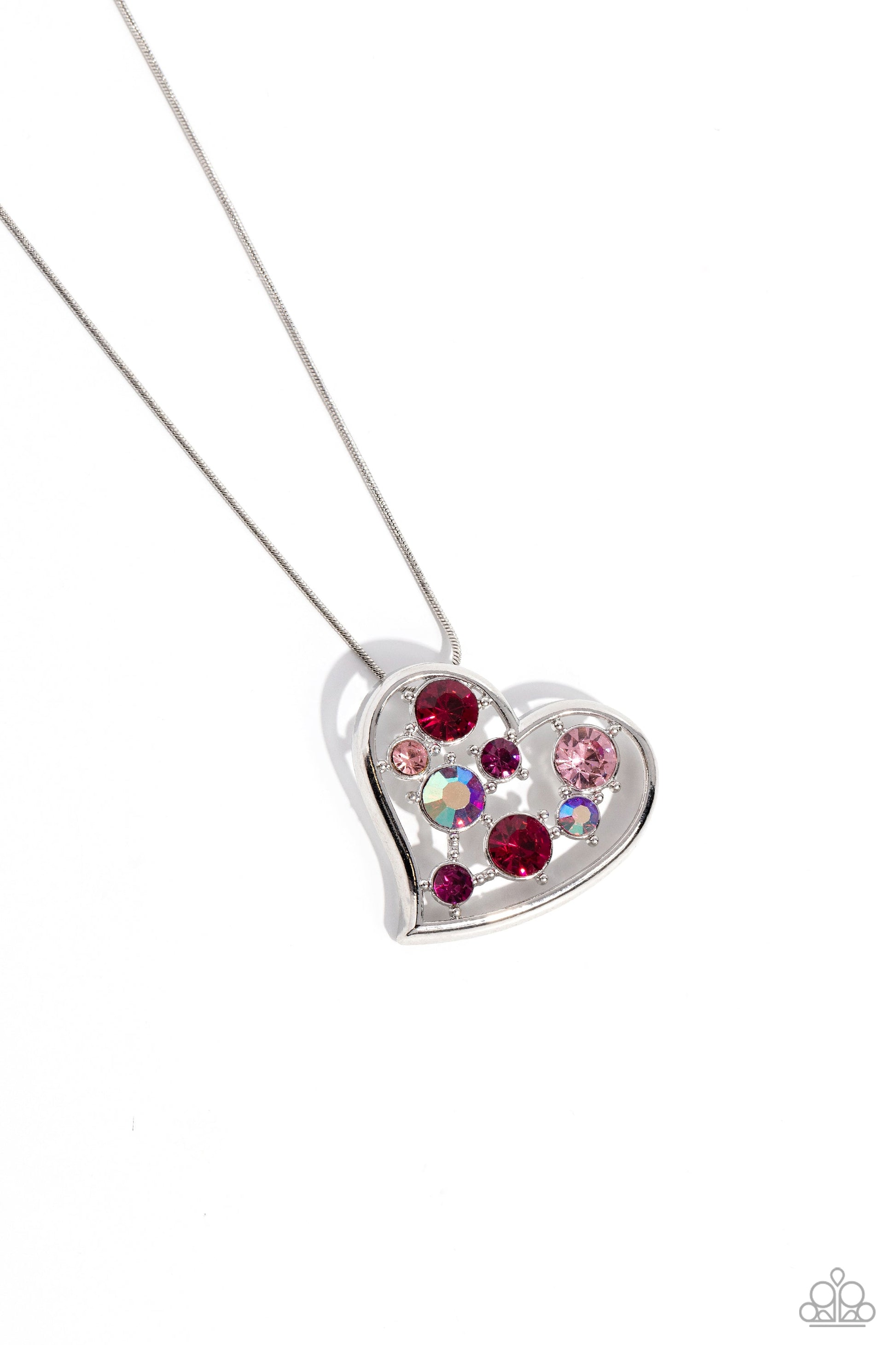 Romantic Recognition - Pink Paparazzi Heart Necklace $5 Jewelry with Janet Morgan Necklaces