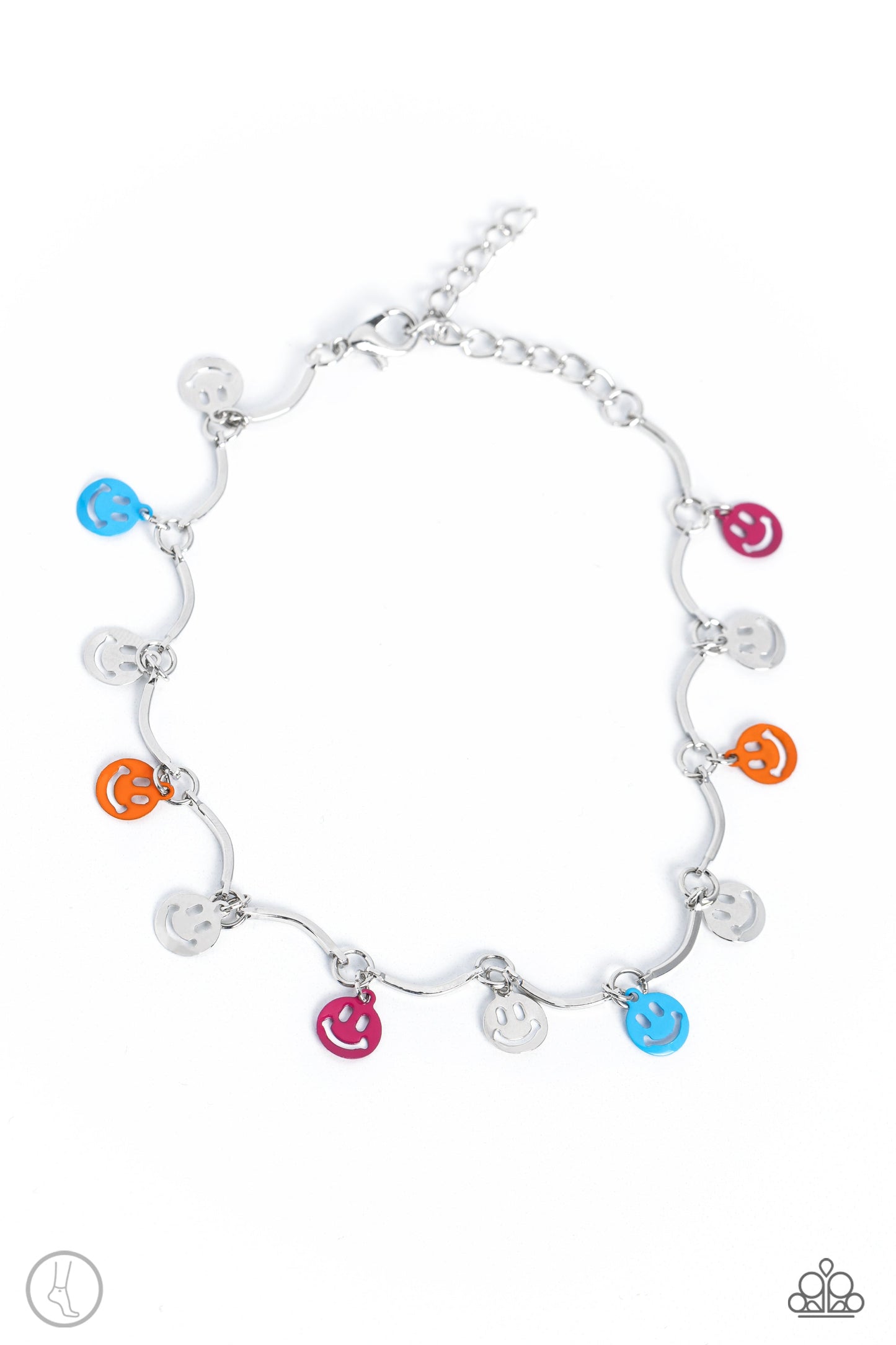 Smiley Sensation - Multi Paparazzi Accessories Anklet $5 Jewelry with Janet Morgan Anklet