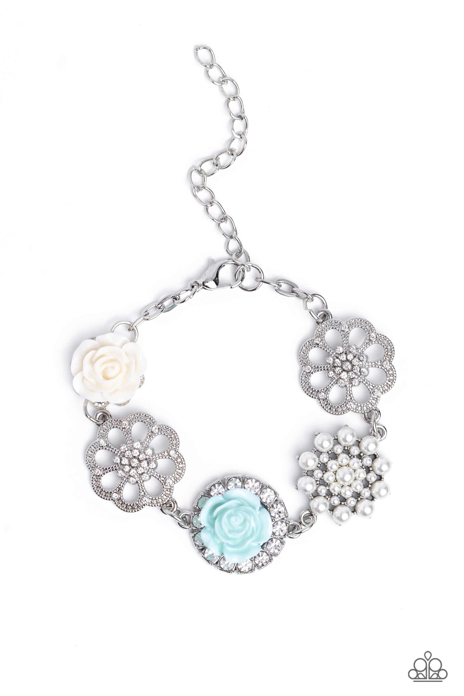 Tea Party Theme - Blue Paparazzi Bracelet - Matching Necklace available $5 Jewelry with Janet Morgan Bracelets