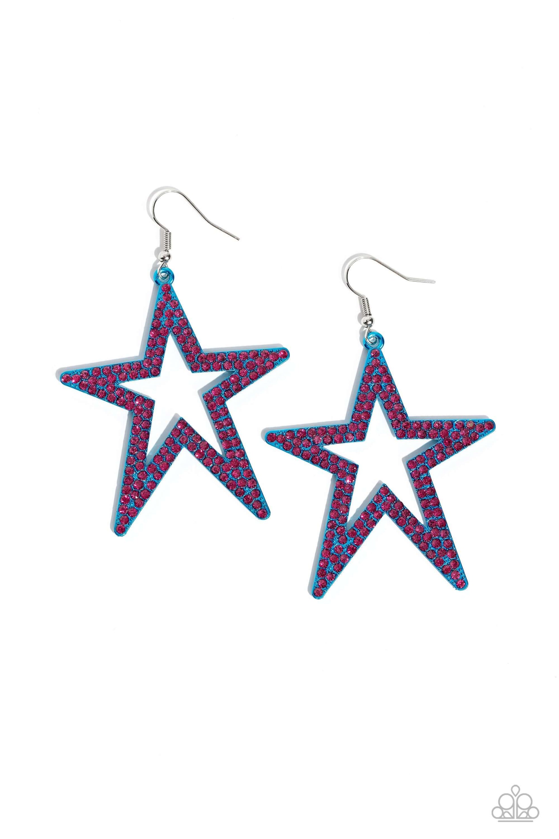 Rockstar Energy - Blue Paparazzi Star Earrings $5 Jewelry with Janet Morgan Earrings
