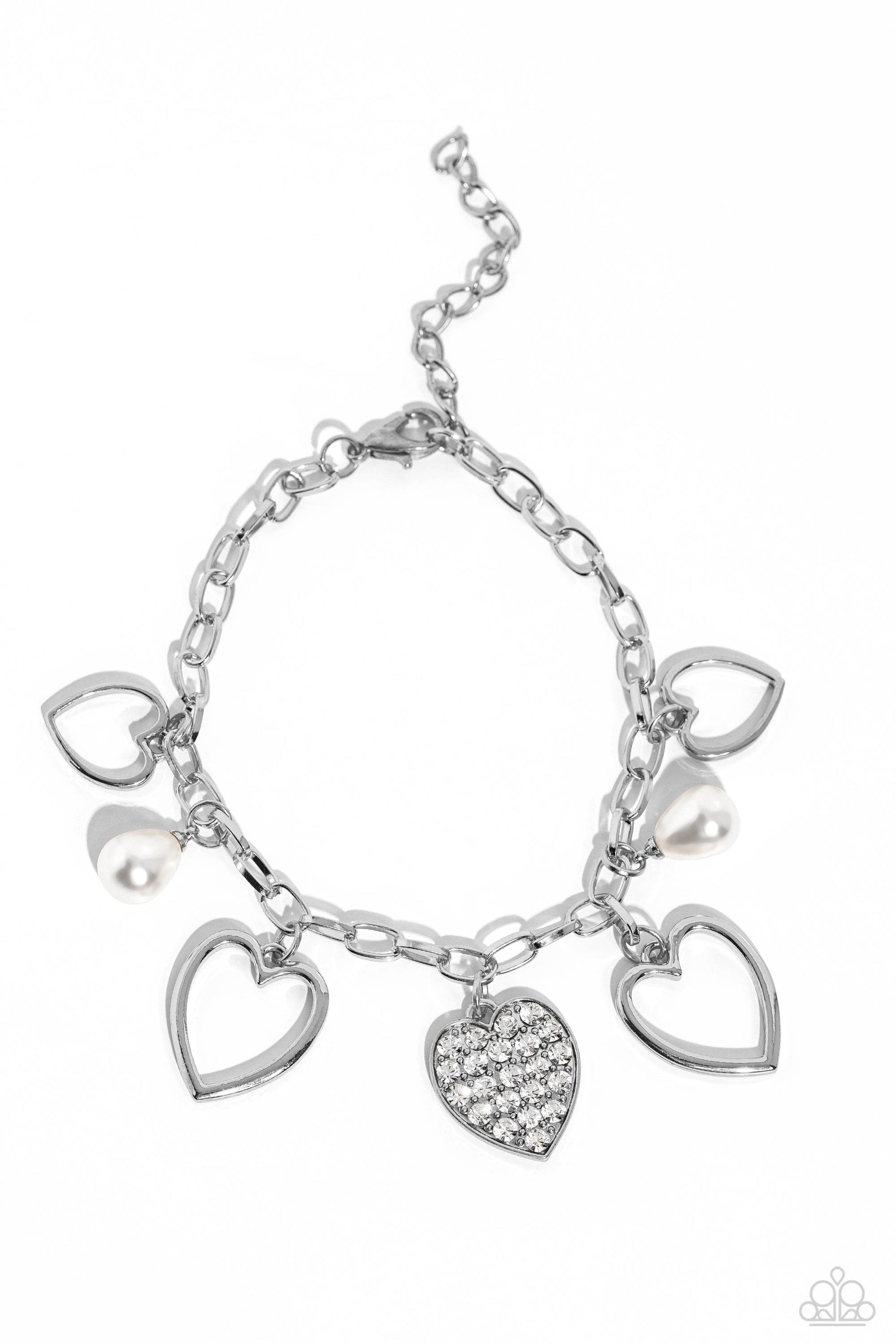 TMST Bling GLOW Your Heart - White Paparazzi Bracelet