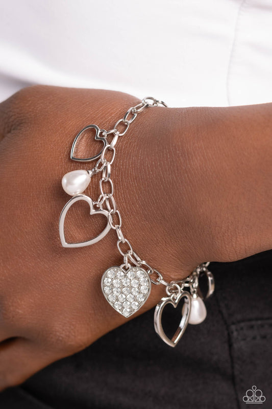 TMST Bling GLOW Your Heart - White Paparazzi Bracelet