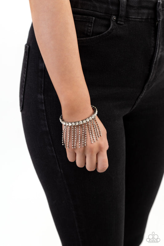 Stardust Shower - Black Paparazzi Bracelet $5 Jewelry with Janet Morgan Bracelets