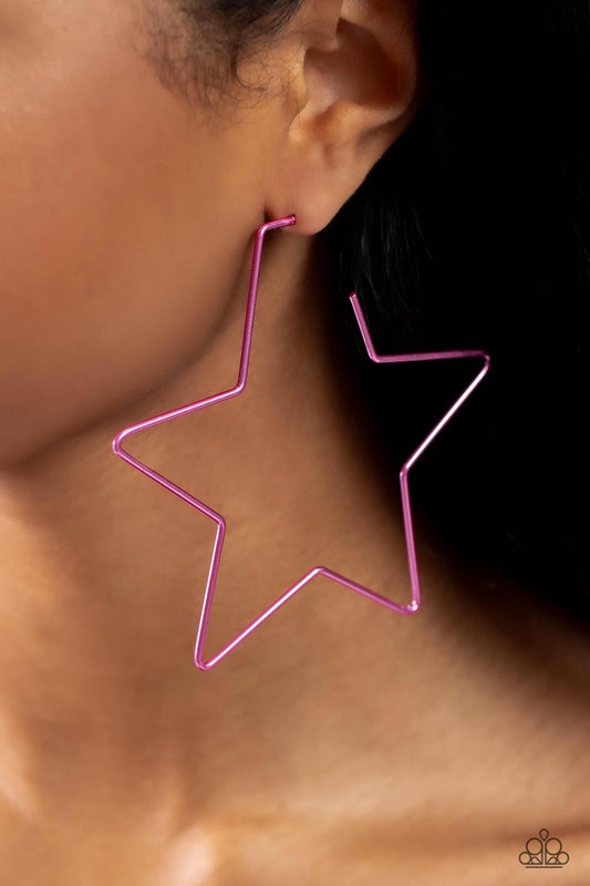 Starstruck Secret - Pink Paparazzi Earrings $5 Jewelry with Janet Morgan Earrings