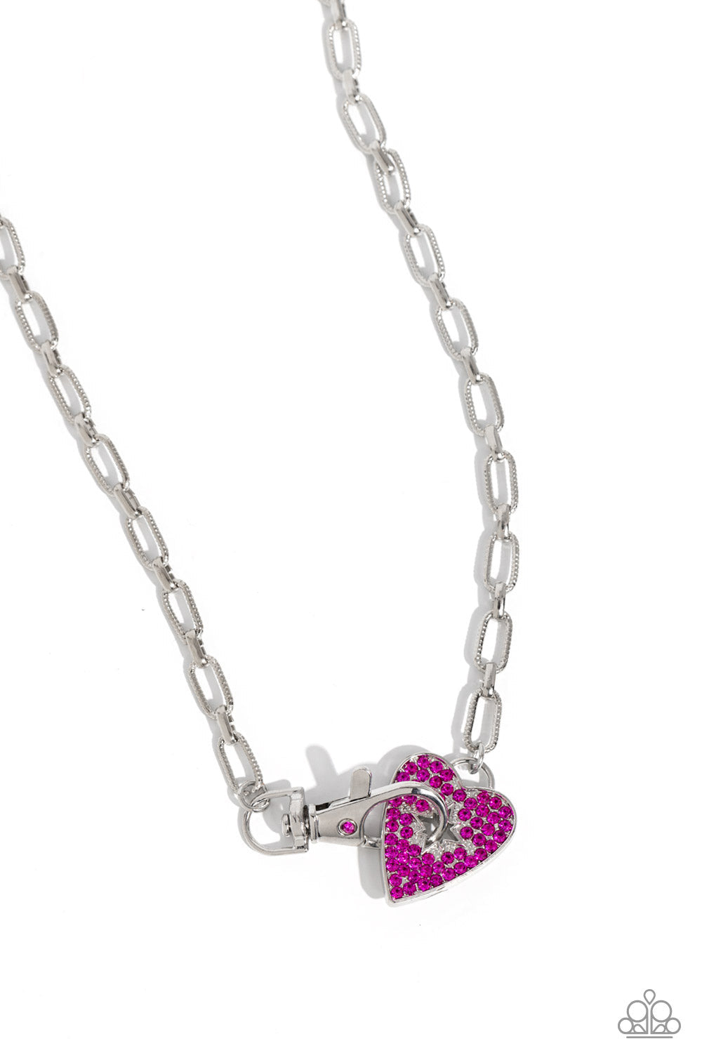 Radical Romance - Pink Paparazzi Heart Necklace $5 Jewelry with Janet Morgan Necklaces