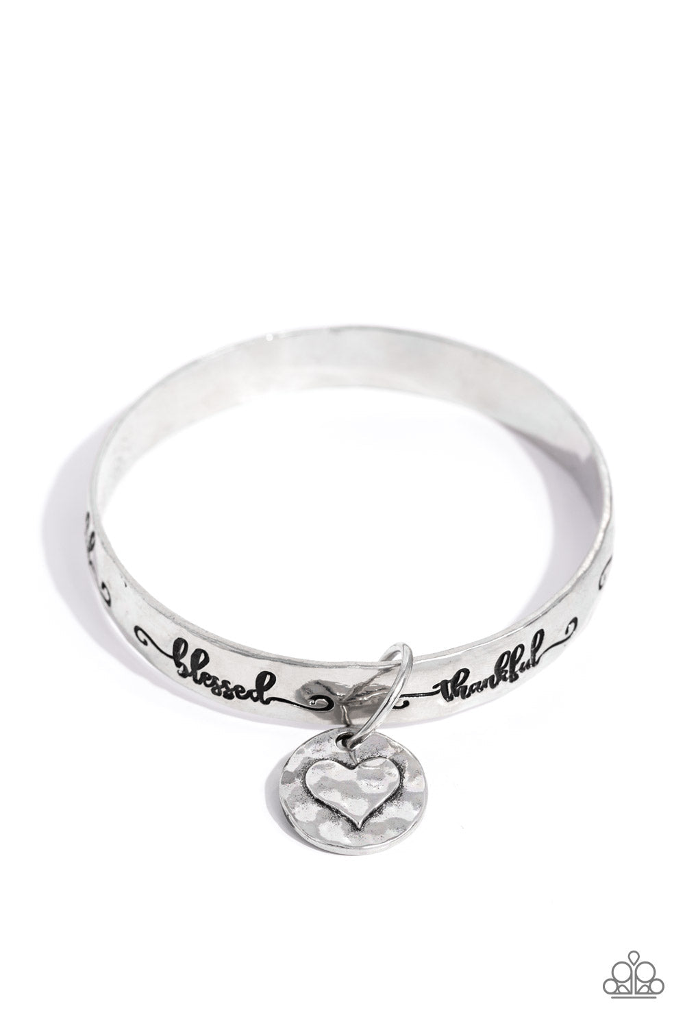 TMST Bling Tangible Thank You - Silver Paparazzi Blessed Bracelet