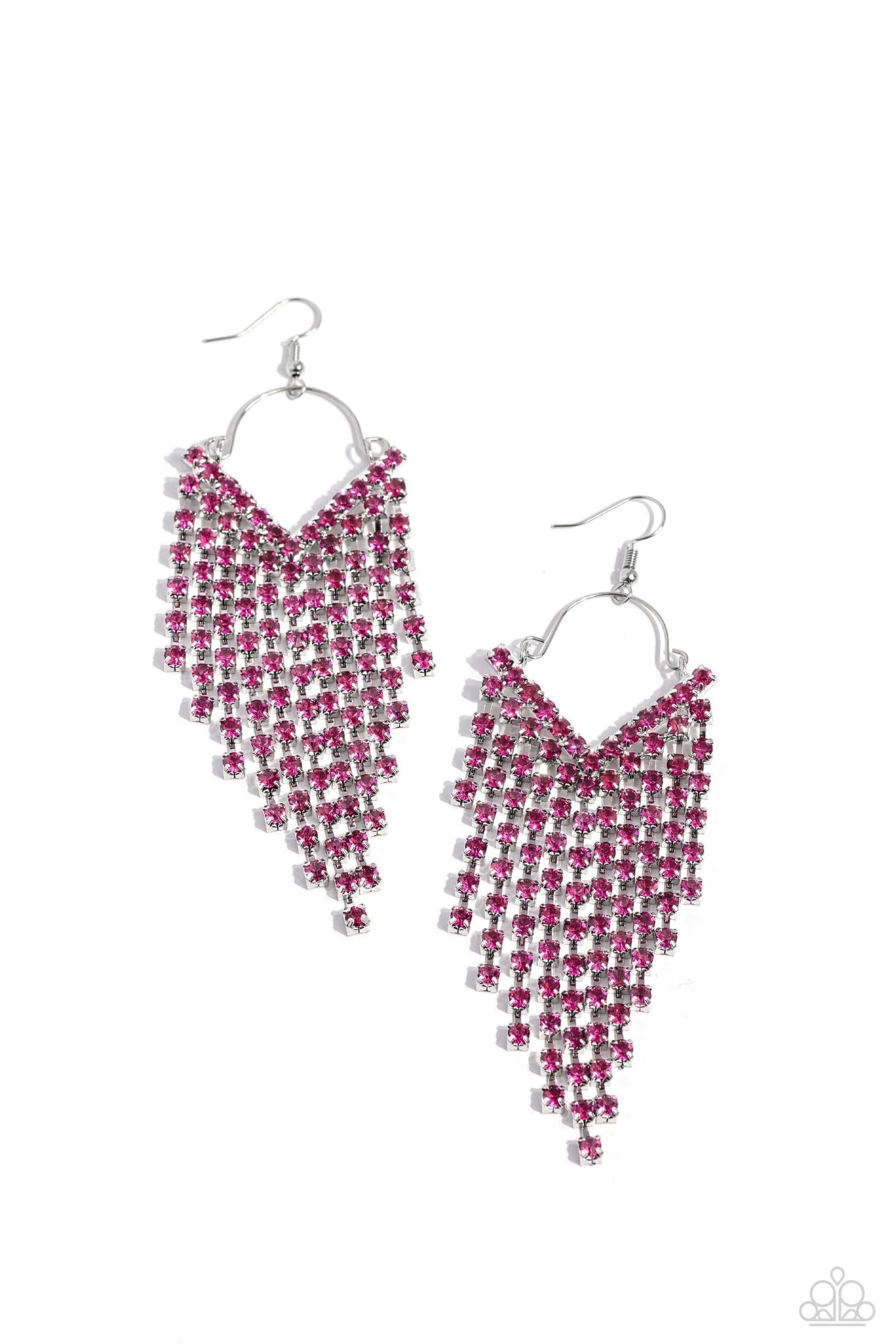 V Fallin - Pink Paparazzi Earrings $5 Jewelry with Janet Morgan Earrings
