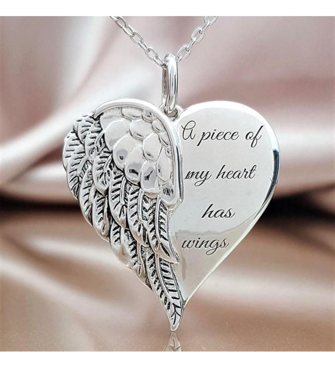 Wings of Love Heart Necklace