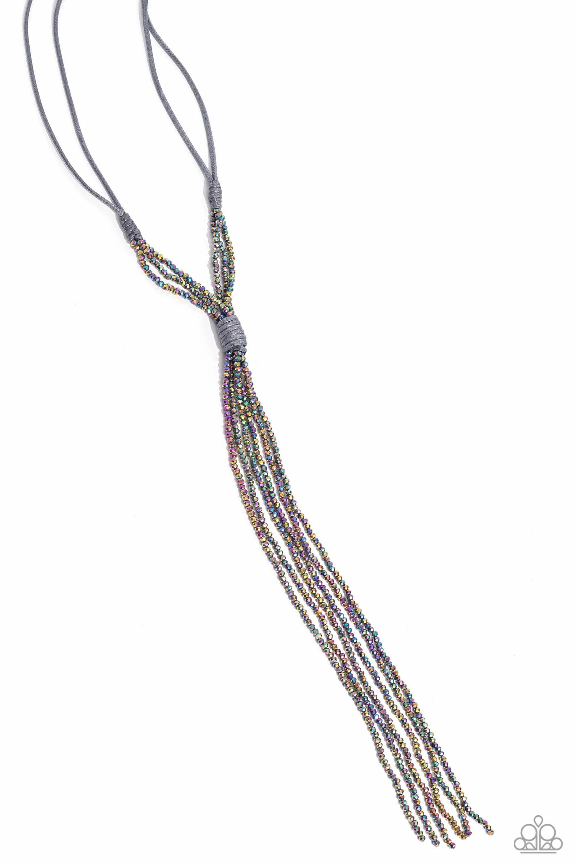 Knotted Karma - Silver Paparazzi Life of the Party Oil Spill Necklace $5 Jewelry with Janet Morgan Necklaces