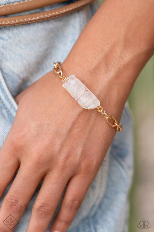 Mineral Merit - Gold Paparazzi Bracelet