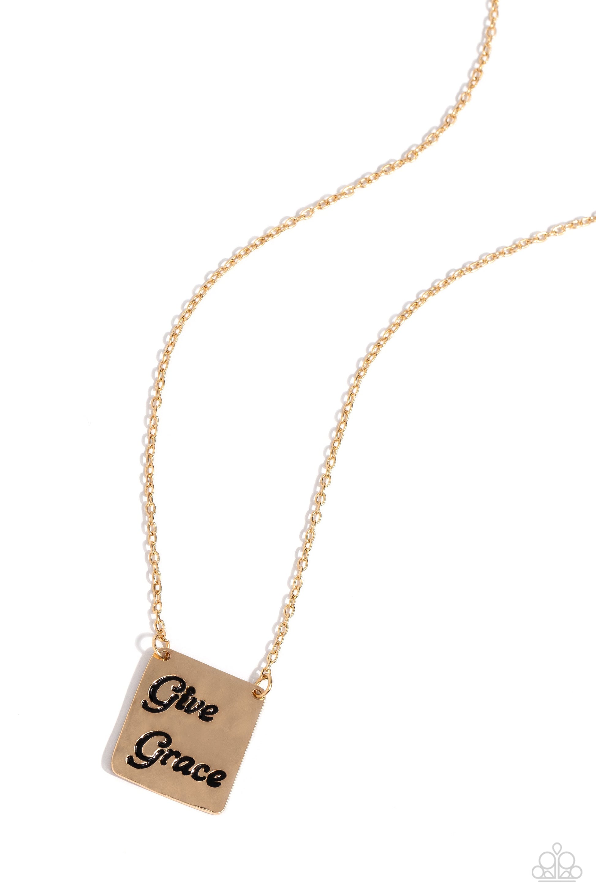 Give Grace - Gold Paparazzi Faith Necklace $5 Jewelry with Janet Morgan Necklaces