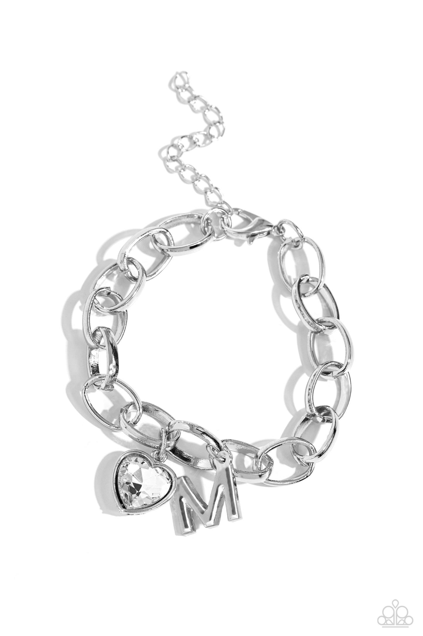 Guess Now Its INITIAL - White - M Paparazzi Bracelet $5 Jewelry with Janet Morgan Bracelets