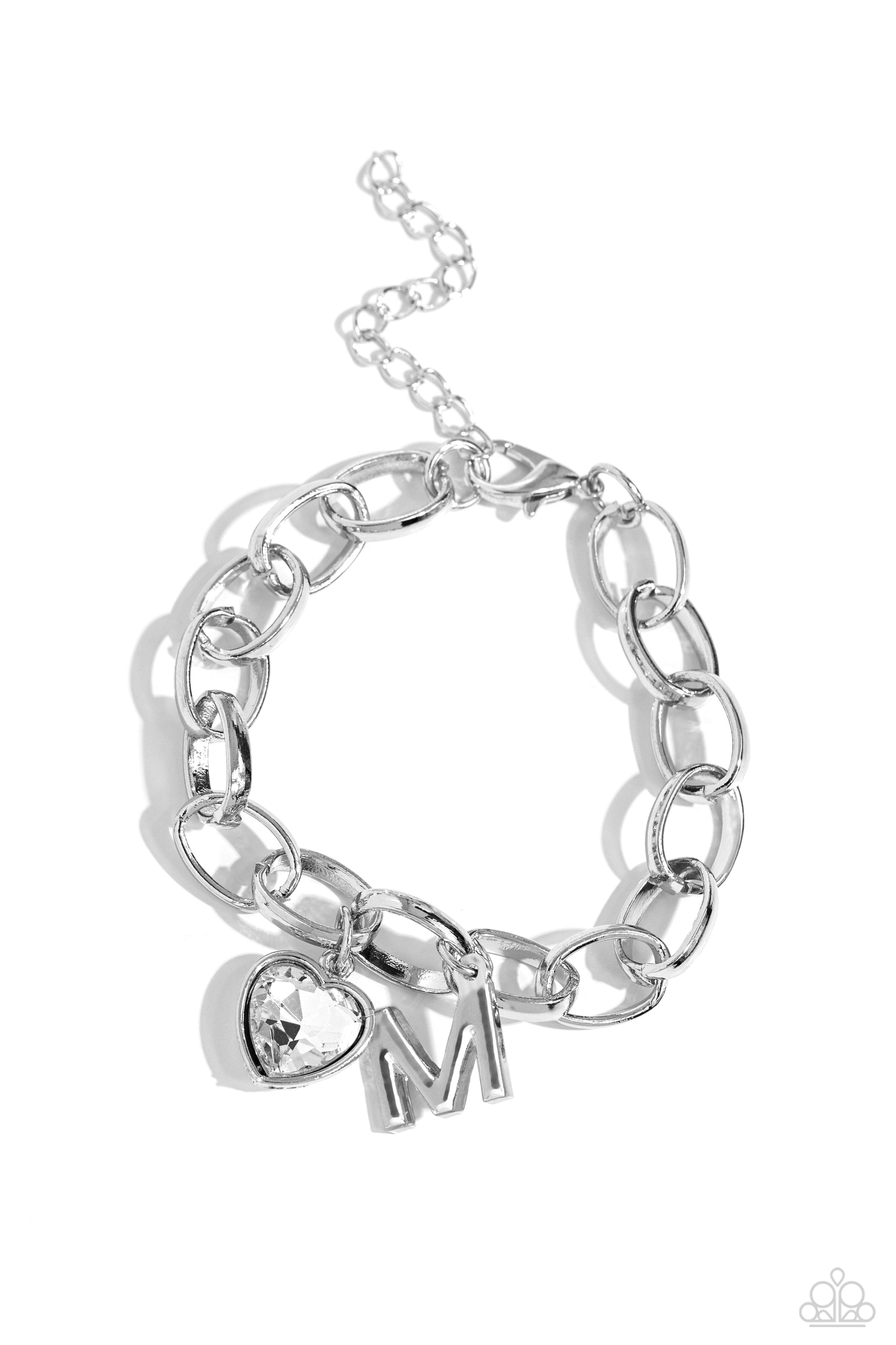 Guess Now Its INITIAL - White - M Paparazzi Bracelet $5 Jewelry with Janet Morgan Bracelets