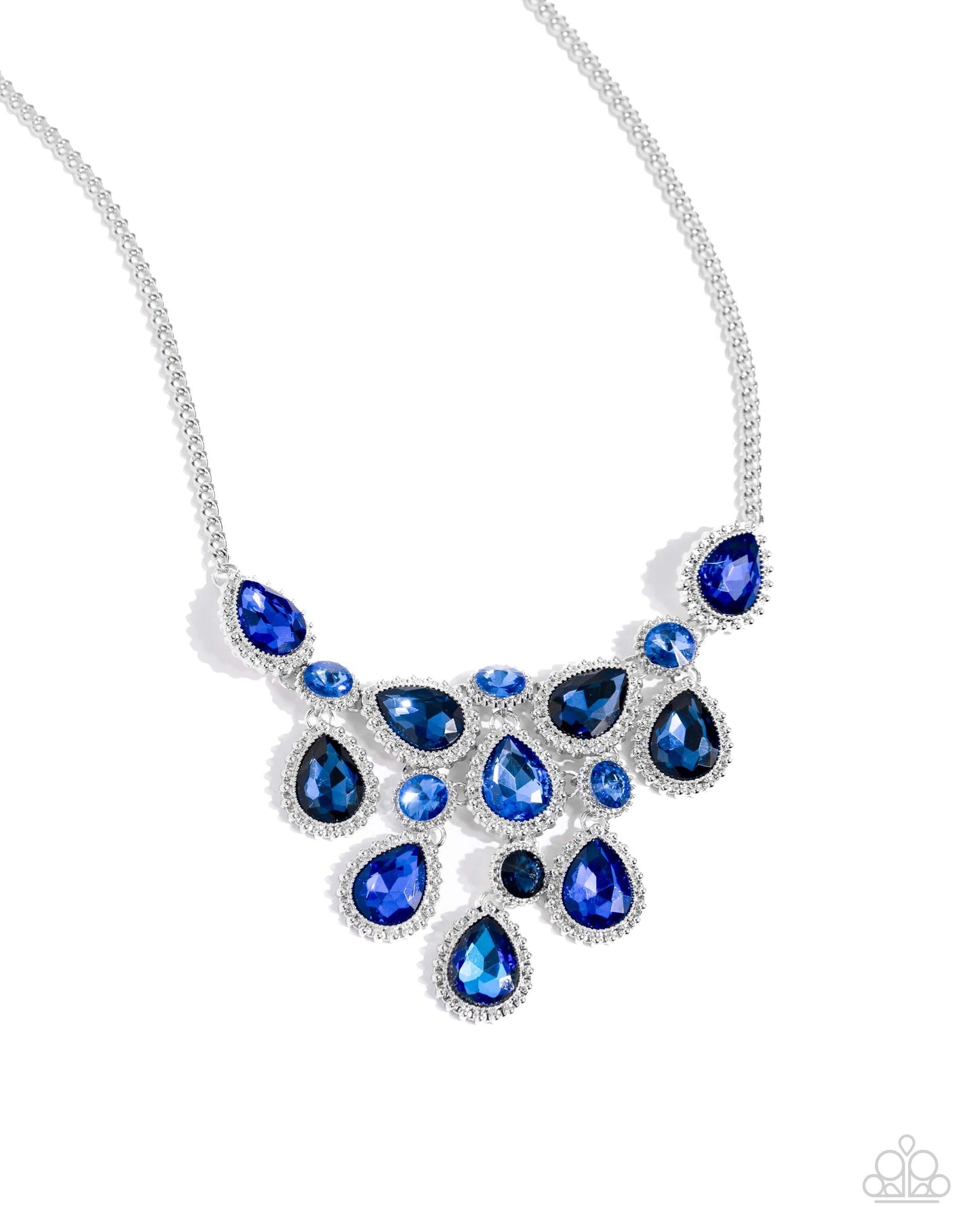Dripping in Dazzle - Blue Paparazzi Necklace $5 Jewelry with Janet Morgan Necklaces
