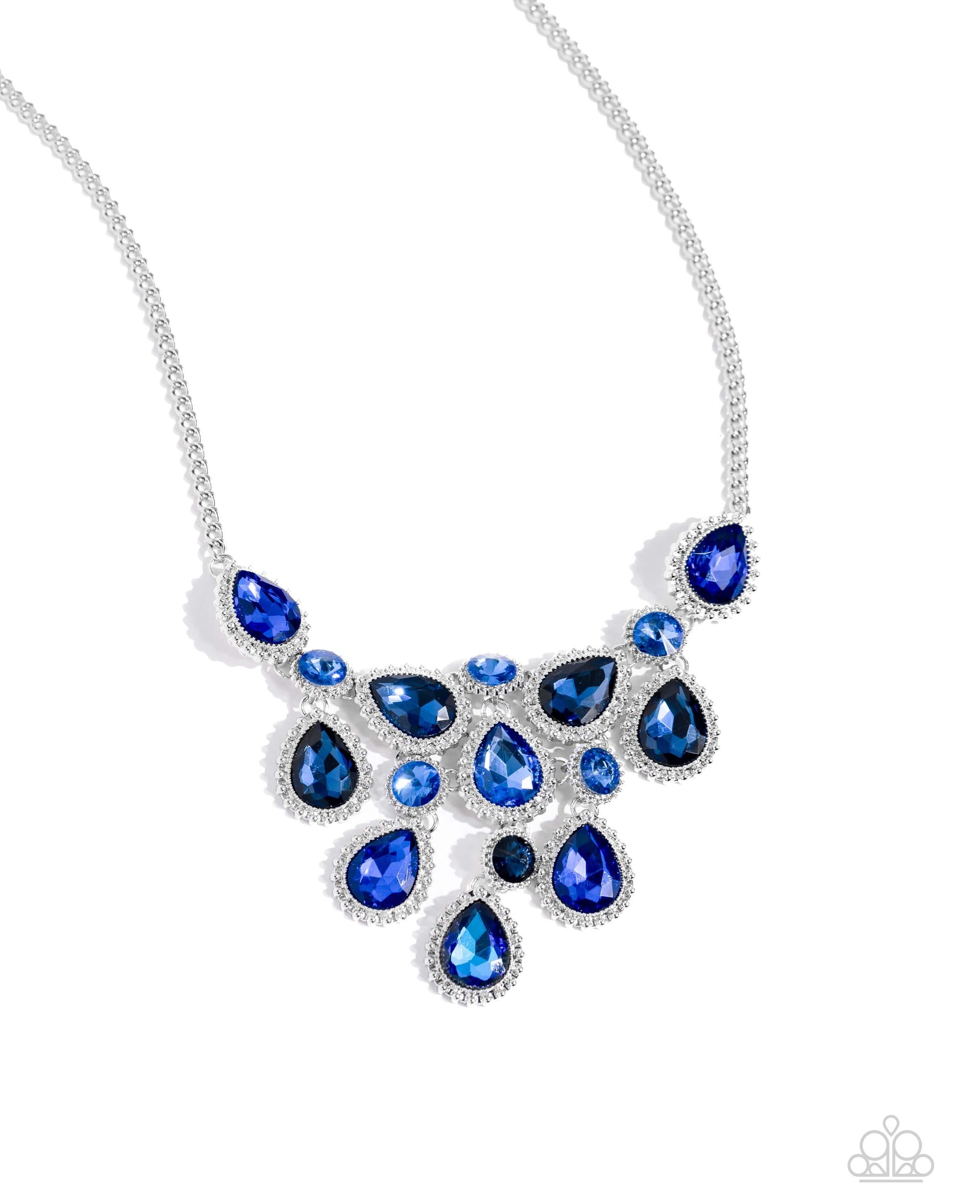 Dripping in Dazzle - Blue Paparazzi Necklace $5 Jewelry with Janet Morgan Necklaces