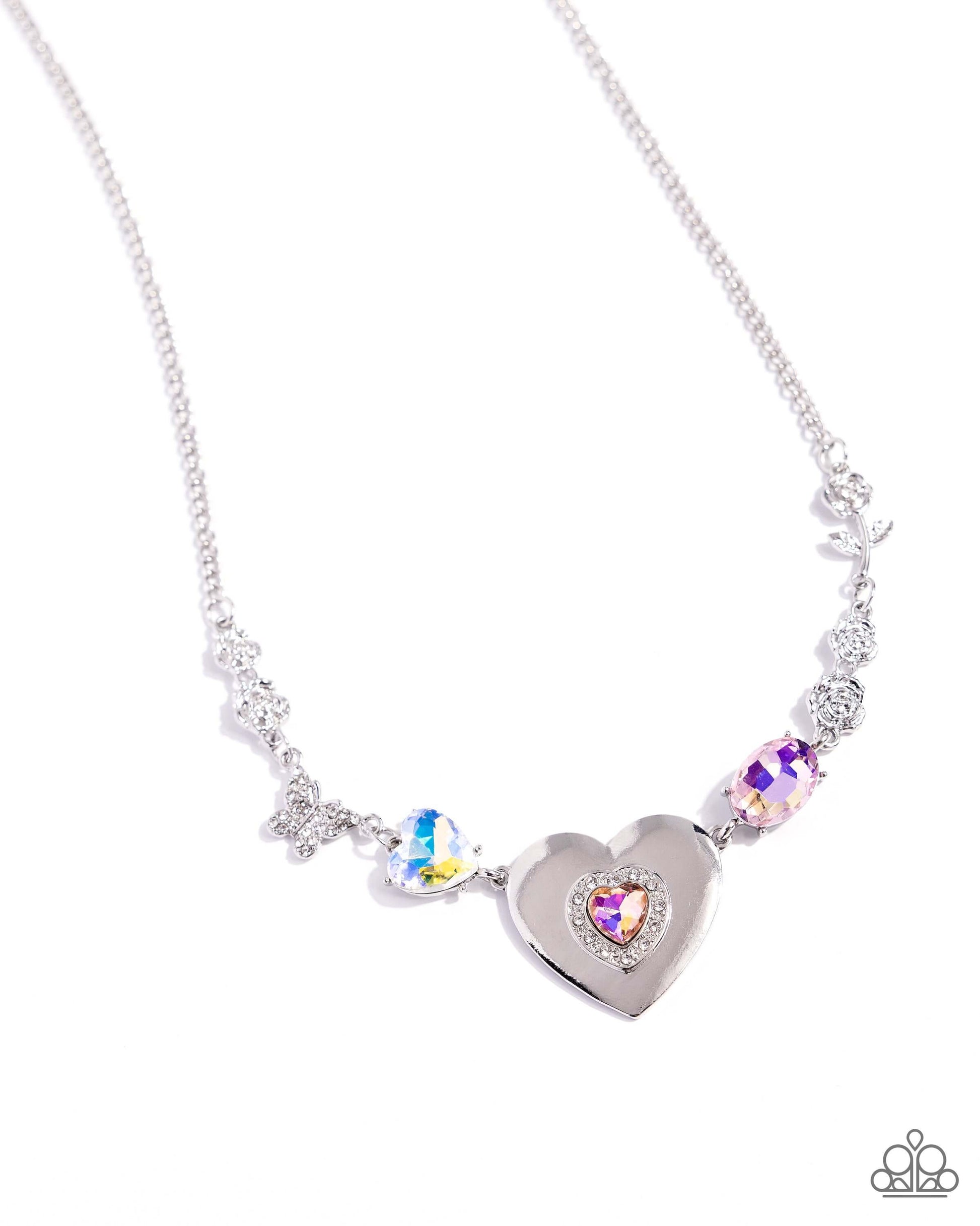 Motivated Medley - Orange Paparazzi Heart Necklace $5 Jewelry with Janet Morgan Necklaces