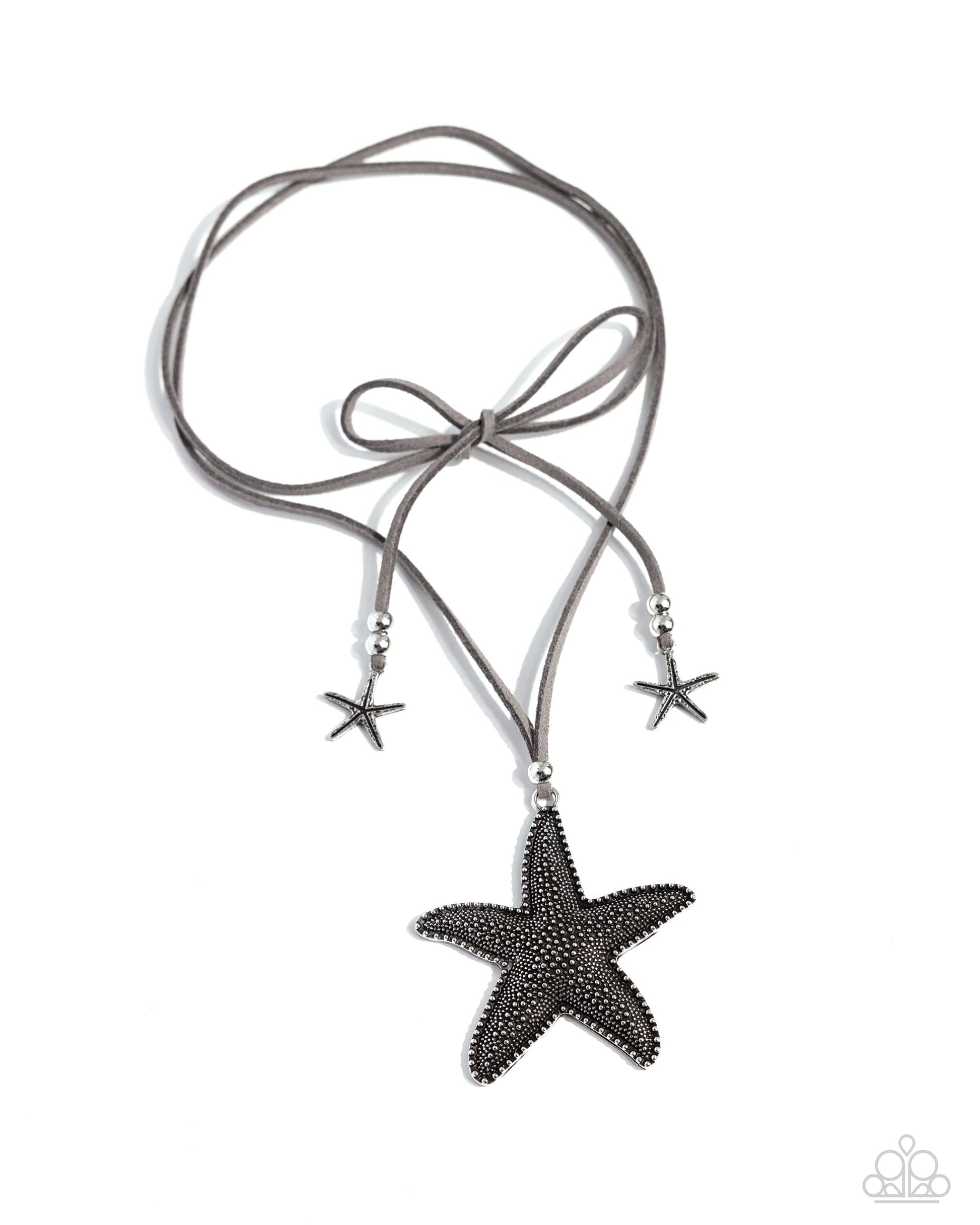 Starfish Sentiment - Silver Paparazzi Urban Necklace $5 Jewelry with Janet Morgan Necklaces