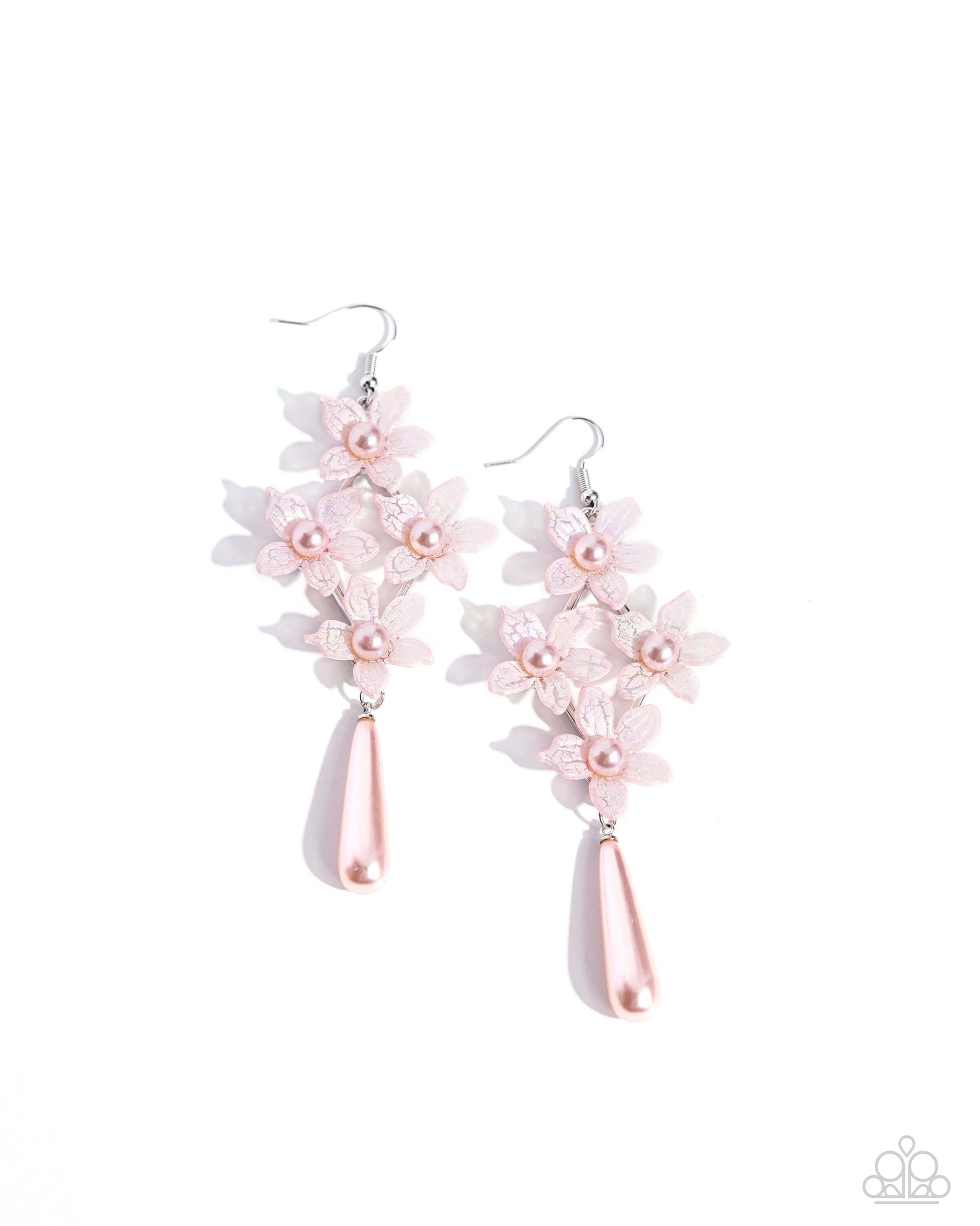 Vintage Veining - Pink Paparazzi Earrings $5 Jewelry with Janet Morgan Earrings