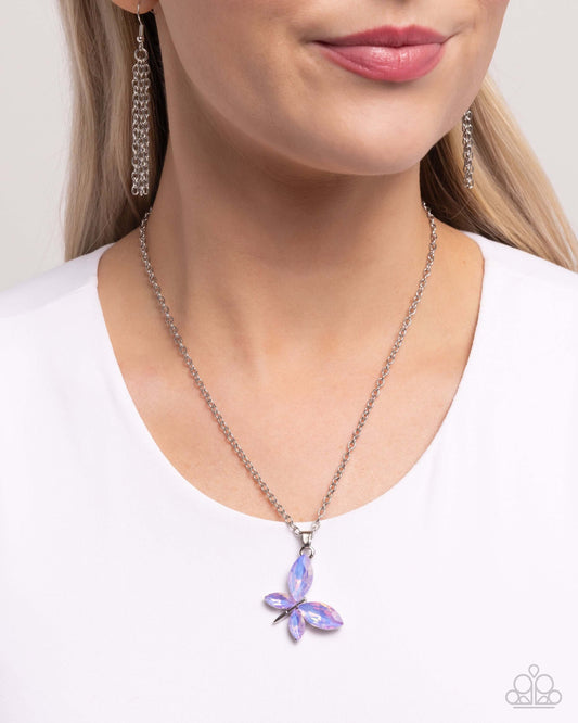 Aerial Aria - Purple Paparazzi Butterfly Necklace $5 Jewelry with Janet Morgan Necklace