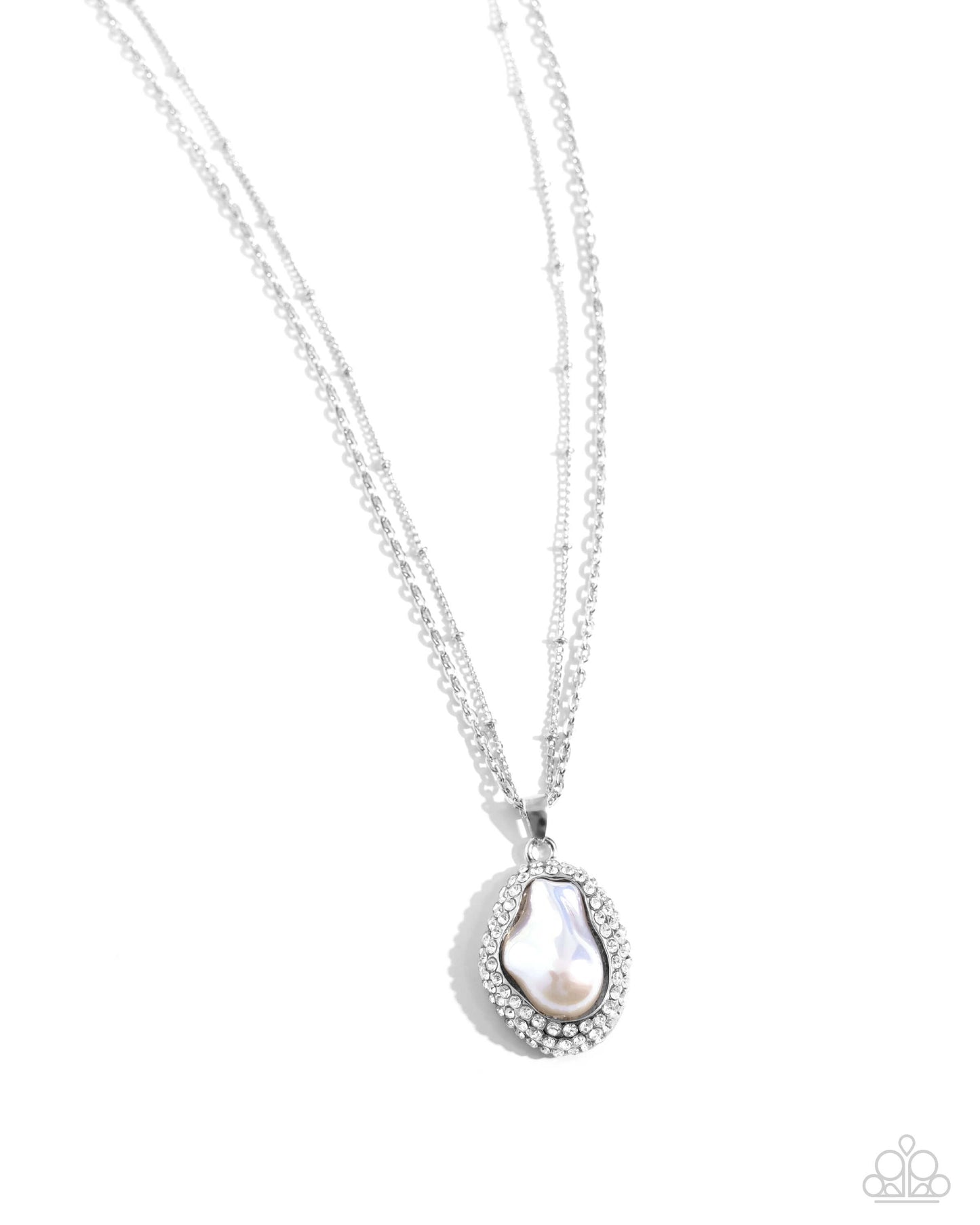Beachy Baroness - White Paparazzi Necklace $5 Jewelry with Janet Morgan Necklaces