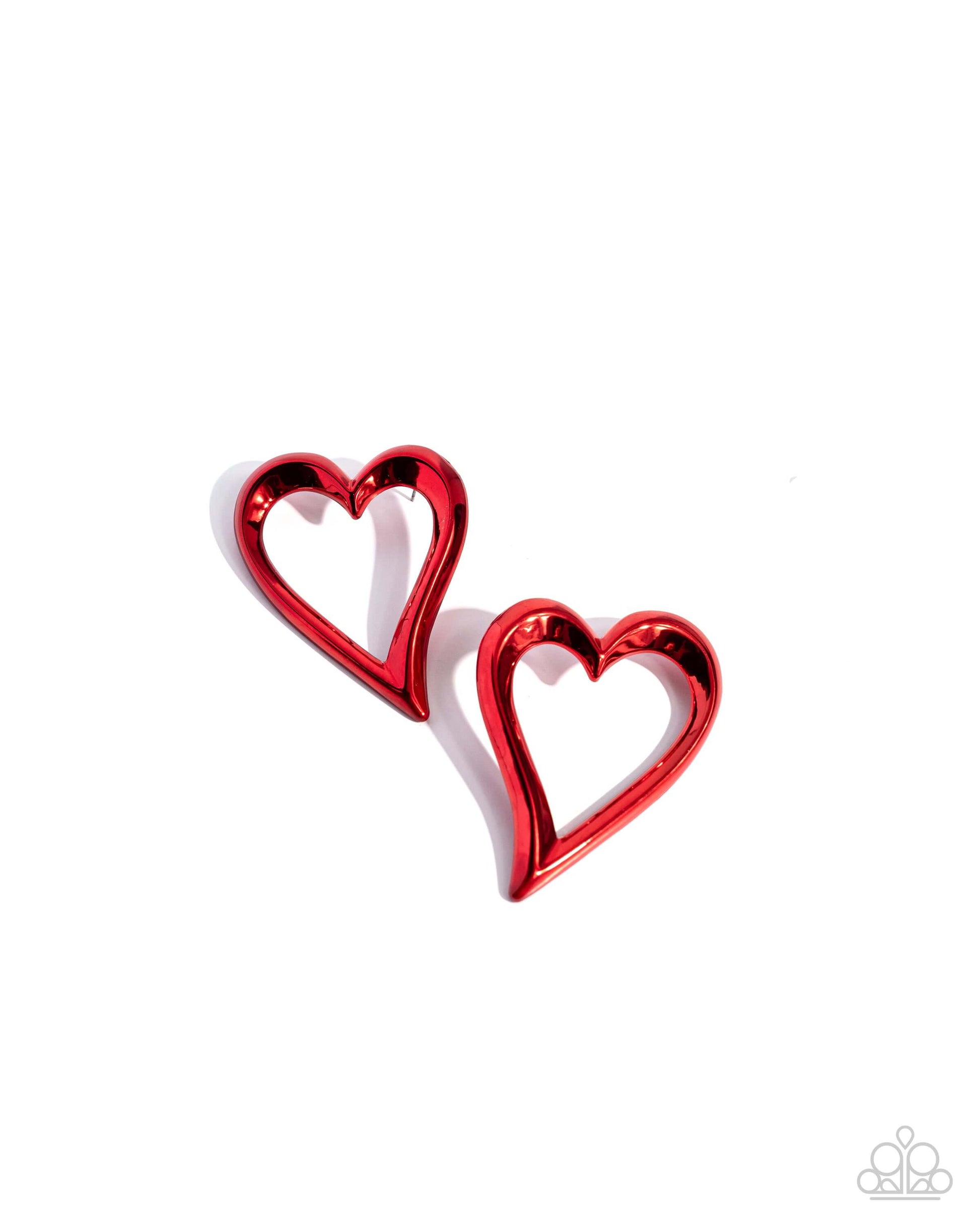 Admirable Acclaim - Red Heart Paparazzi Earrings $5 Jewelry with Janet Morgan Earrings