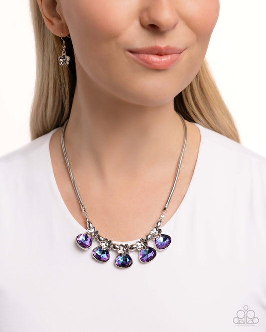 Teardrop Tribute - Purple Paparazzi Necklace $5 Jewelry with Janet Morgan Necklace