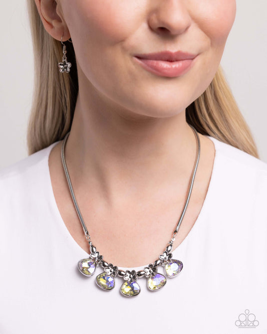 Teardrop Tribute - Yellow Paparazzi Necklace $5 Jewelry with Janet Morgan Necklaces