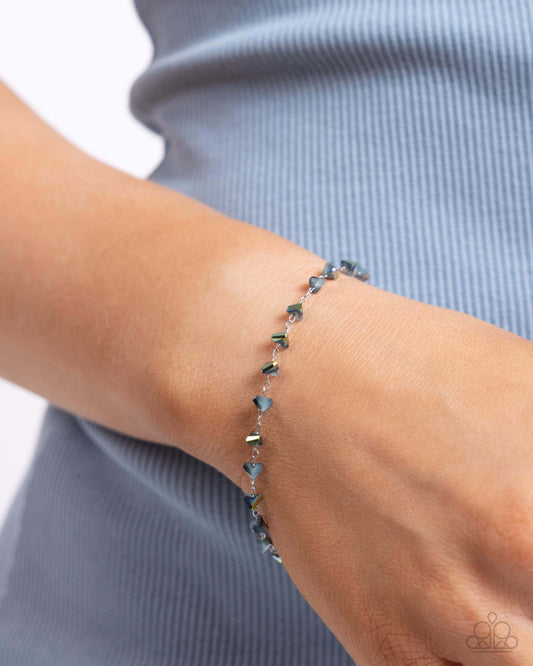 Chiseled Character - Blue Paparazzi Bracelet $5 Jewelry with Janet Morgan Bracelets
