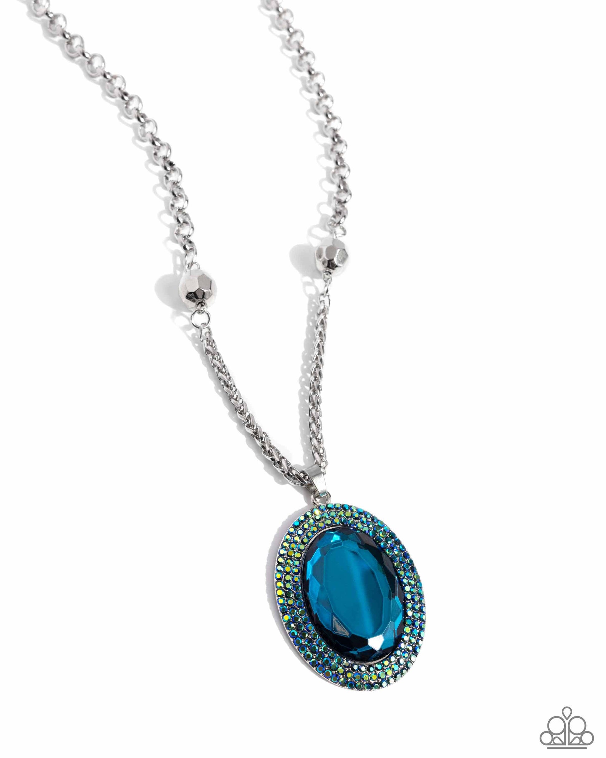 Manufactured Majesty - Blue Paparazzi Necklace $5 Jewelry with Janet Morgan Necklaces