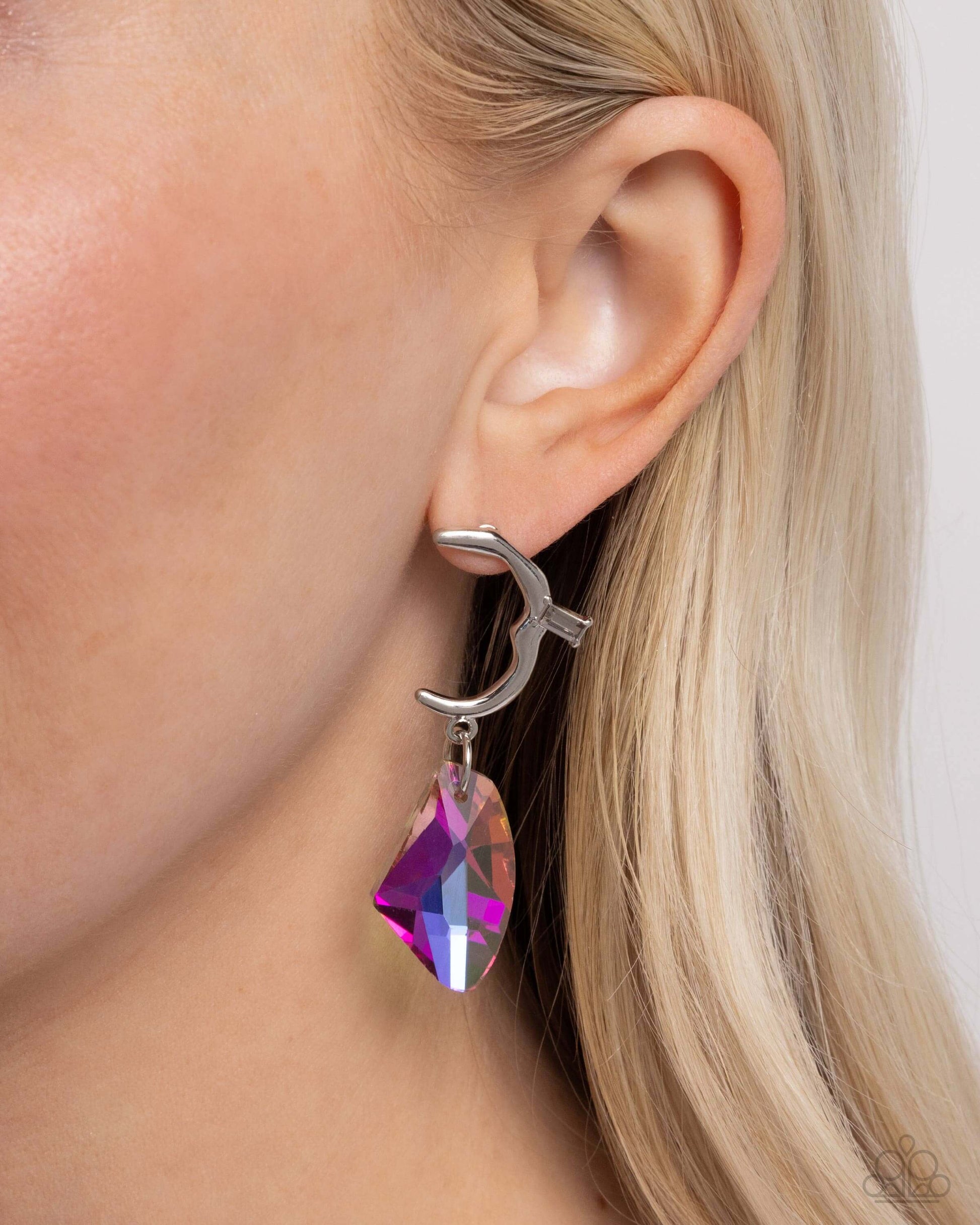 Savory Side - Multi Paparazzi Earrings Accessories,earrings,Multicolor,Post,Silver Accents