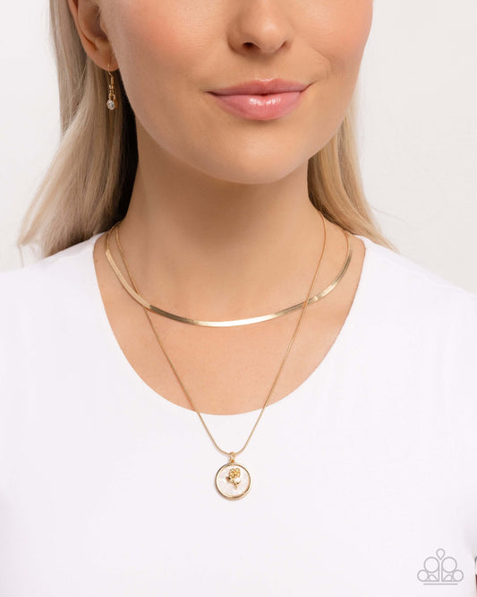 Garden Gallery - Gold Paparazzi Rose Necklace $5 Jewelry with Janet Morgan Necklaces