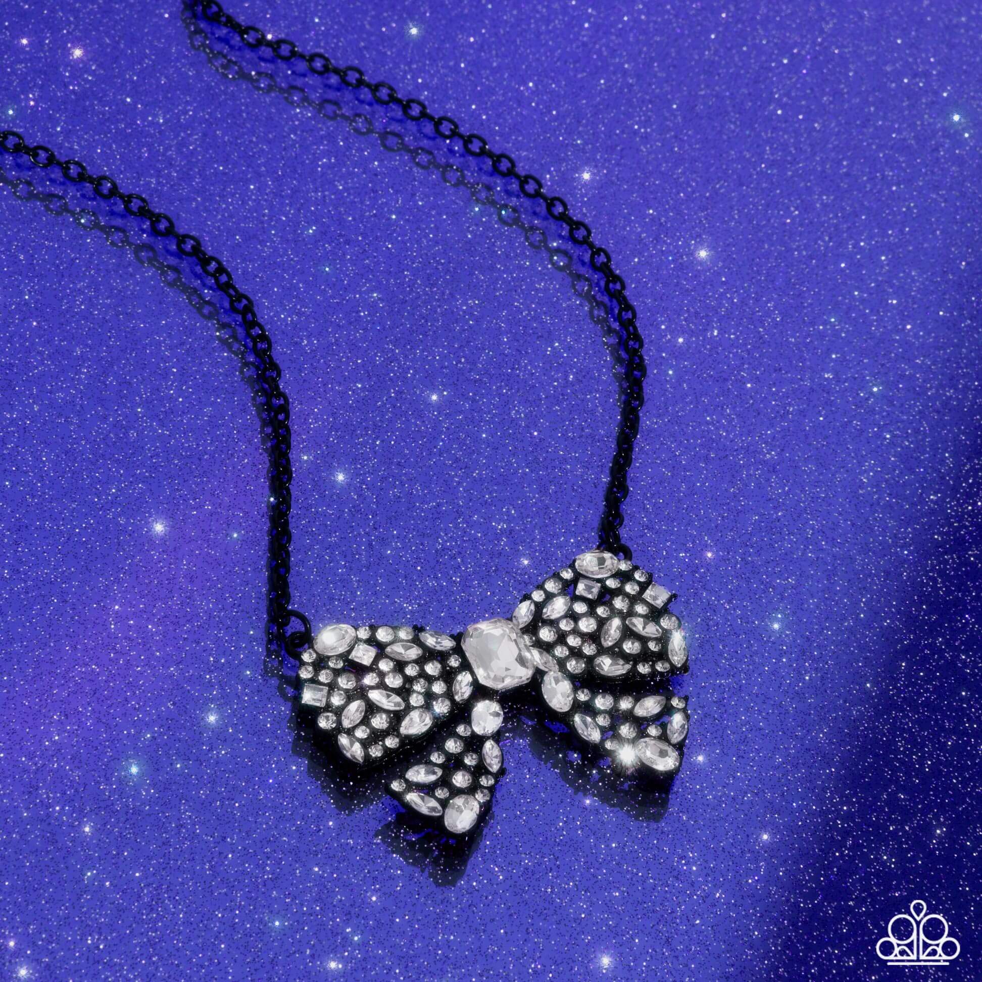 Bewitching Bow - Black Paparazzi Necklace $5 Jewelry with Janet Morgan Necklaces