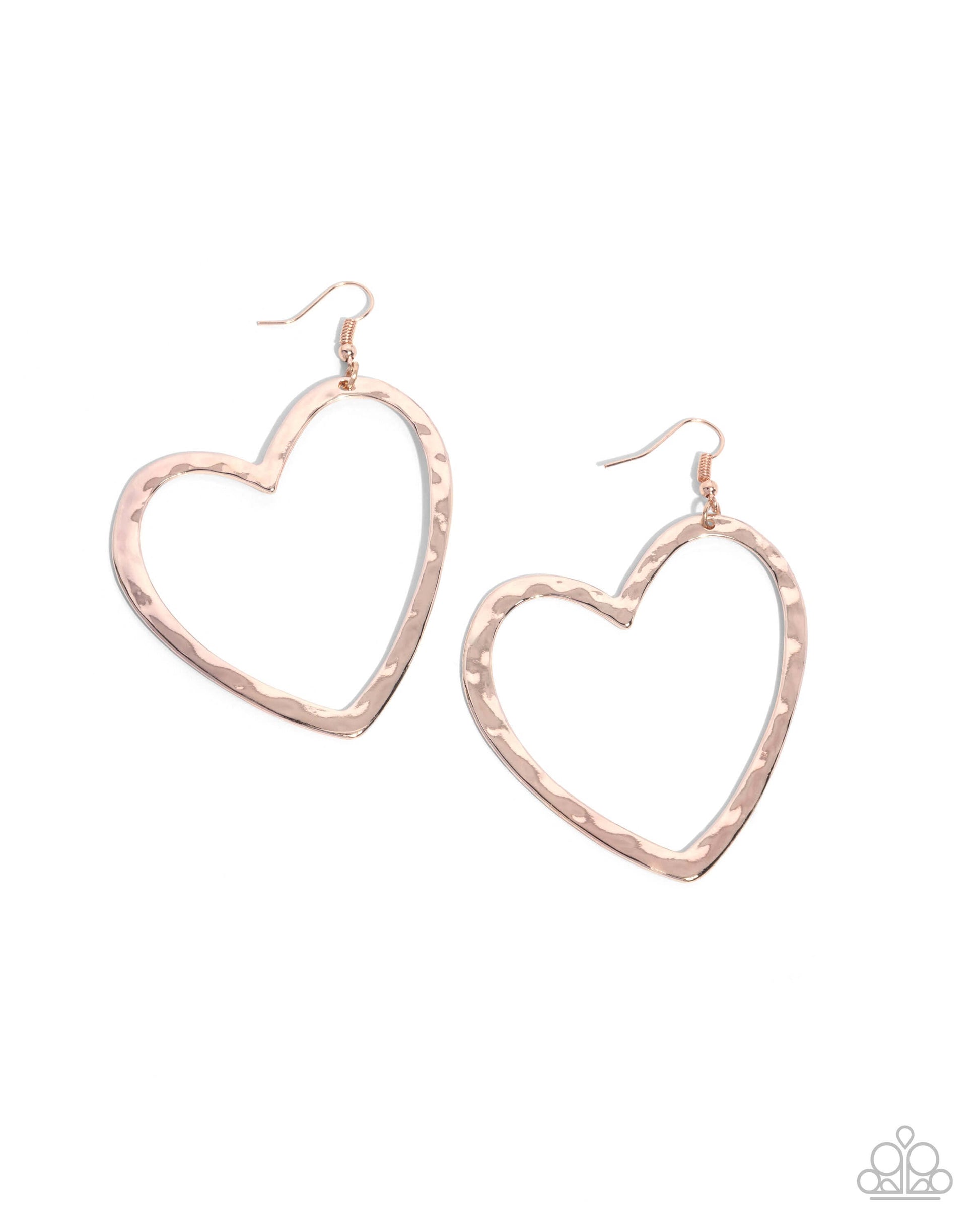 Just My Type - Rose Gold Paparazzi Earrings $5 Jewelry with Janet Morgan Earrings