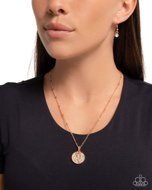 CUTIE and the Beast - Copper Paparazzi Rose Necklace $5 Jewelry with Janet Morgan Necklaces