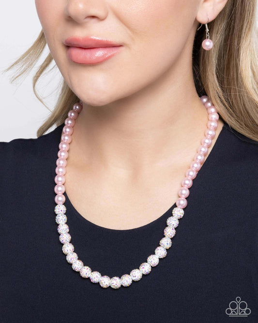 Beautiful Boutique - Pink Iridescent Paparazzi Peal Necklace $5 Jewelry with Janet Morgan Necklaces