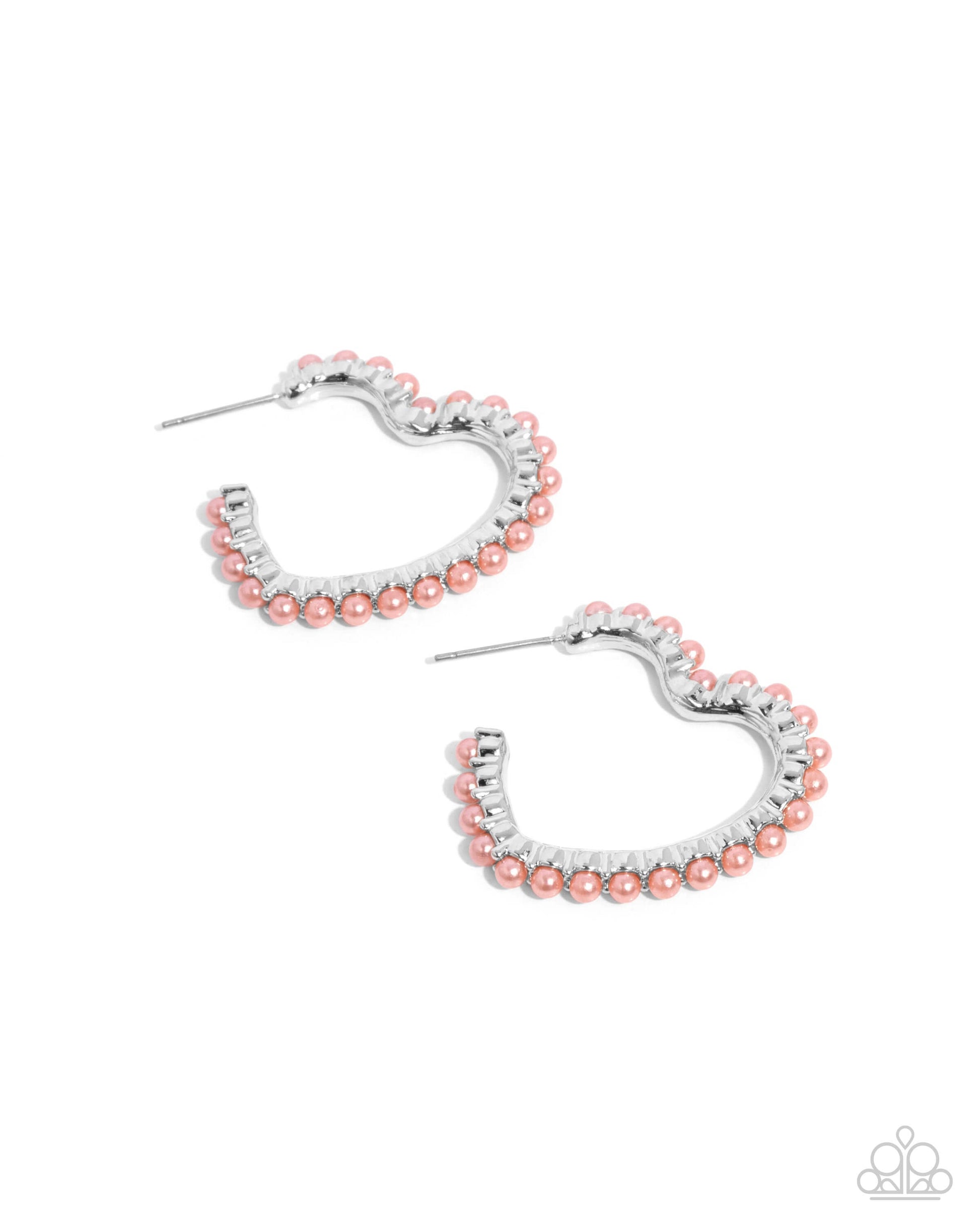 Vocally Vintage - Orange Paparazzi Heart Hoop Earrings $5 Jewelry with Janet Morgan Earrings