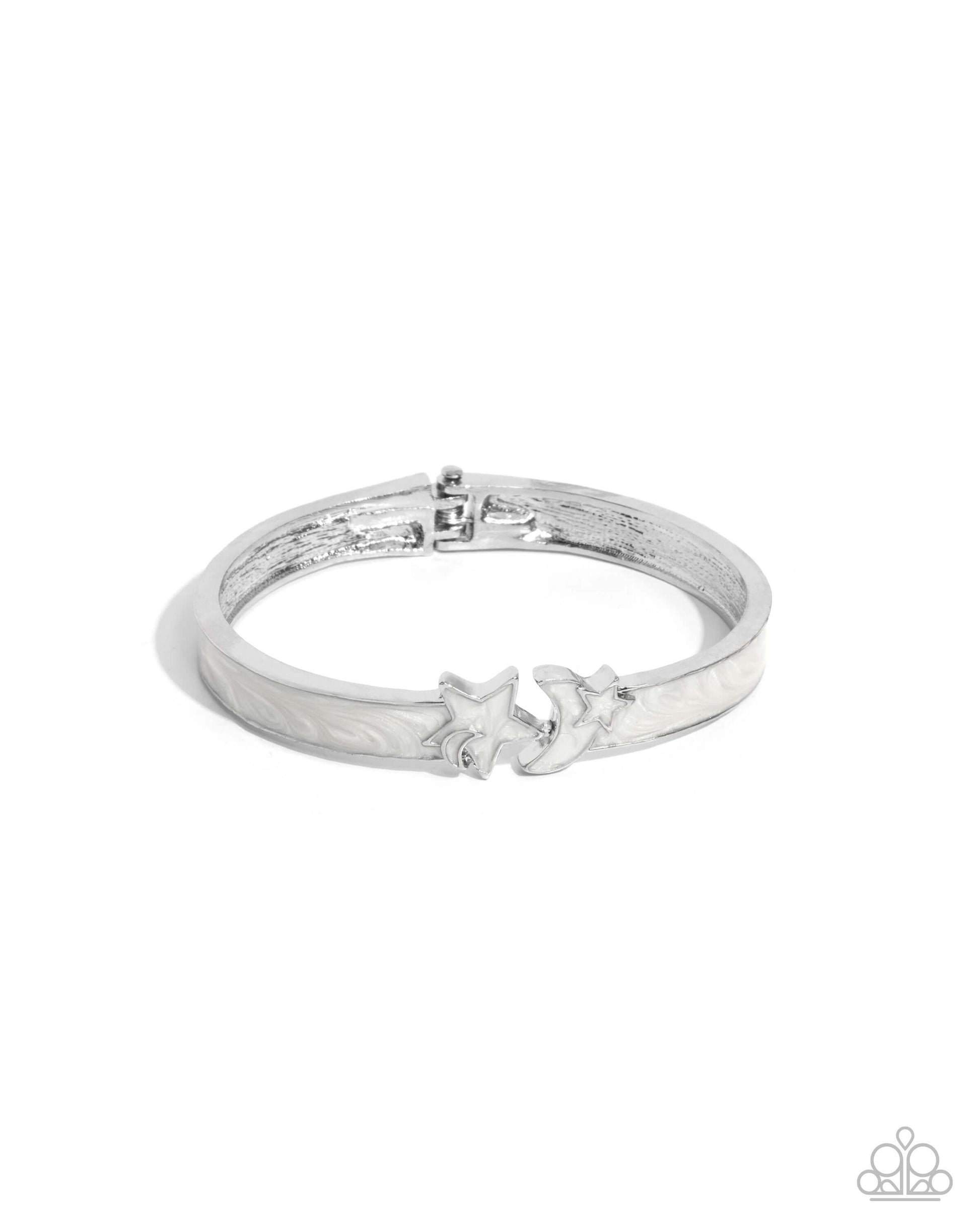 Celestial Cutie - White Paparazzi Bracelet $5 Jewelry with Janet Morgan Bracelets