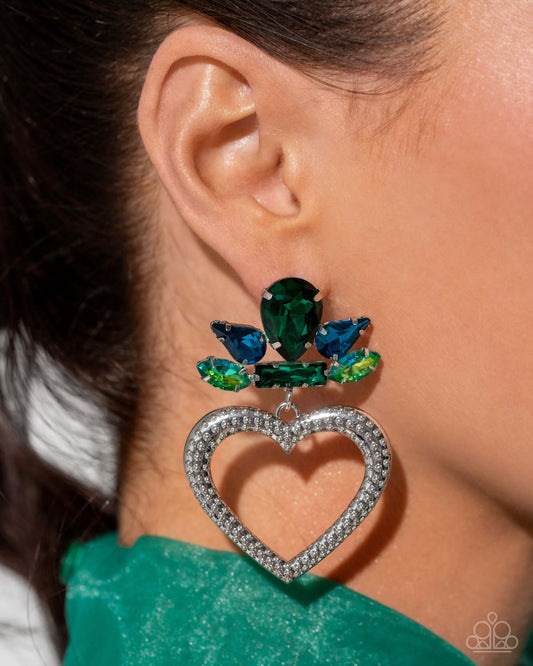 Pushing Perfection - Multi Paparazzi Earrings $5 Jewelry with Janet Morgan Earrings