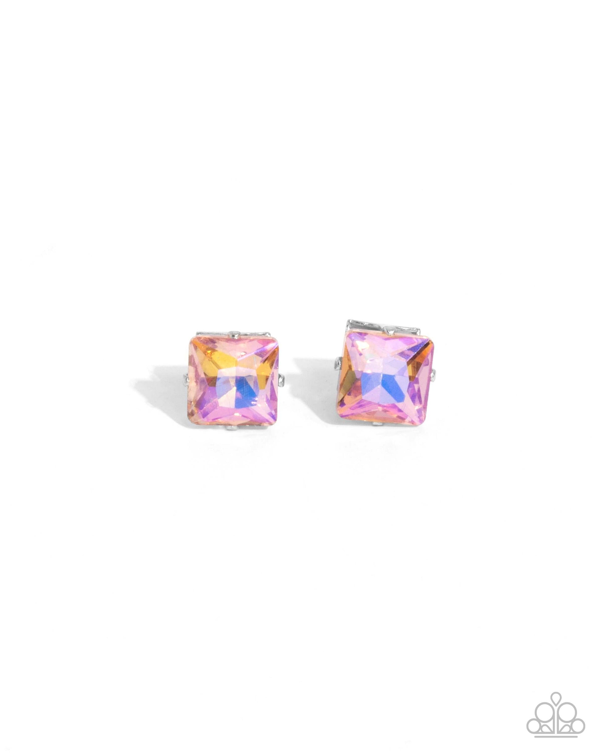 Squared Soprano - Orange Paparazzi Earrings $5 Jewelry with Janet Morgan Earrings