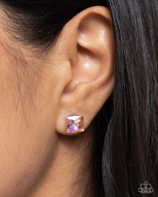 Squared Soprano - Orange Paparazzi Earrings $5 Jewelry with Janet Morgan Earrings