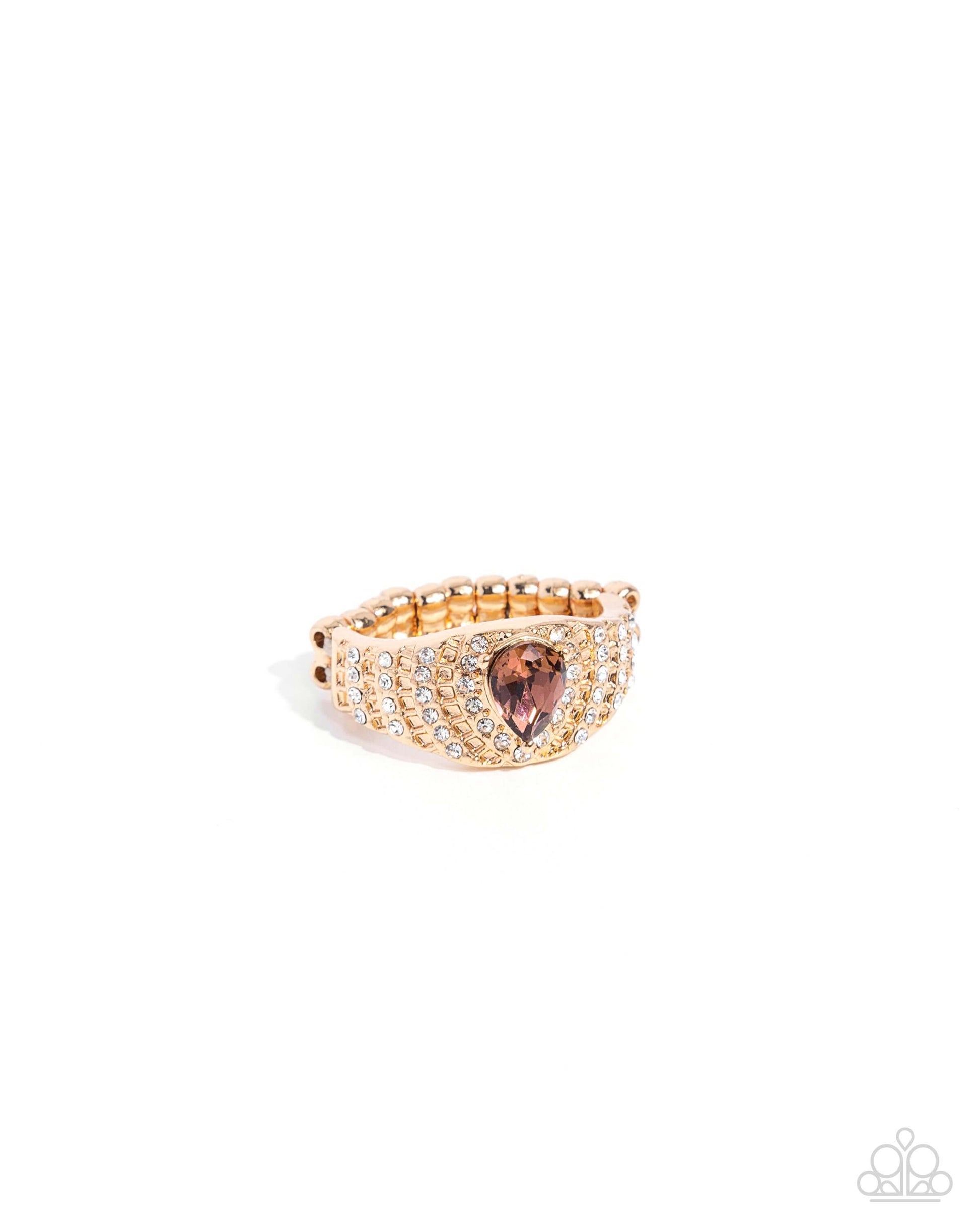 Dreaming of Decadence - Brown Topaz Paparazzi Ring $5 Jewelry with Janet Morgan Rings