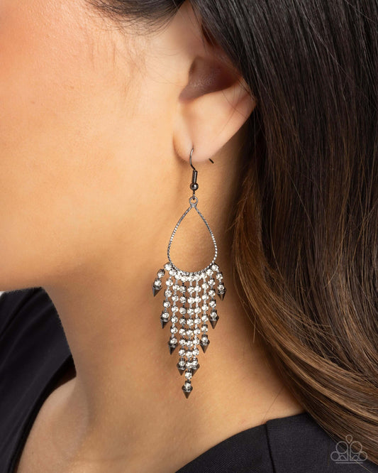 Sharp Streaming - Black Paparazzi Earrings $5 Jewelry with Janet Morgan Earrings