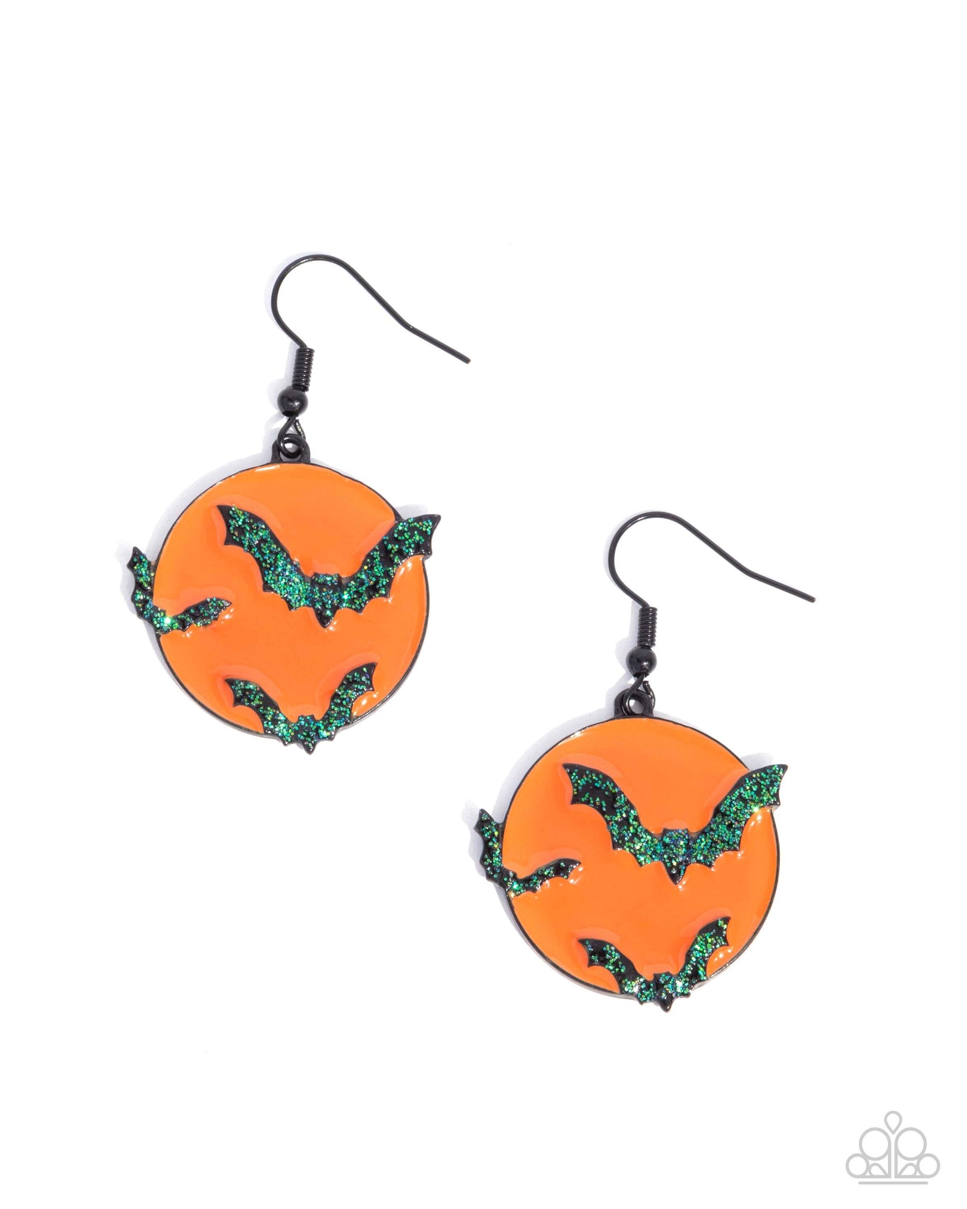 Vampire Bats - Orange Paparazzi Halloween Earrings $5 Jewelry with Janet Morgan Earrings