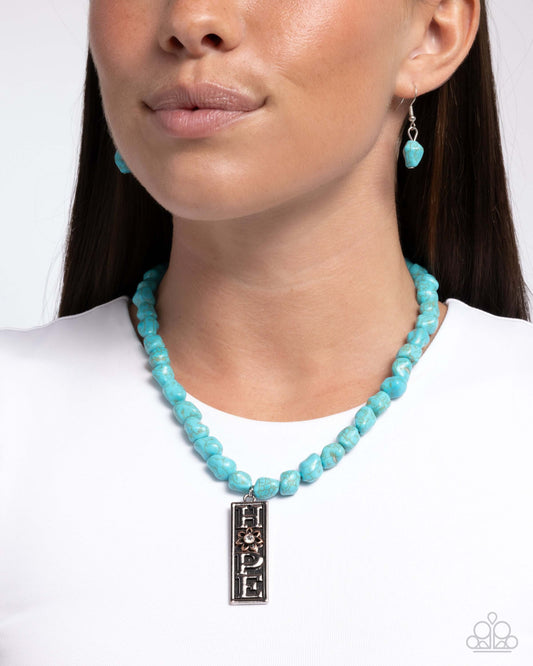 Hopeful Headline - Blue Paparazzi Turquoise Necklace $5 Jewelry with Janet Morgan Necklaces